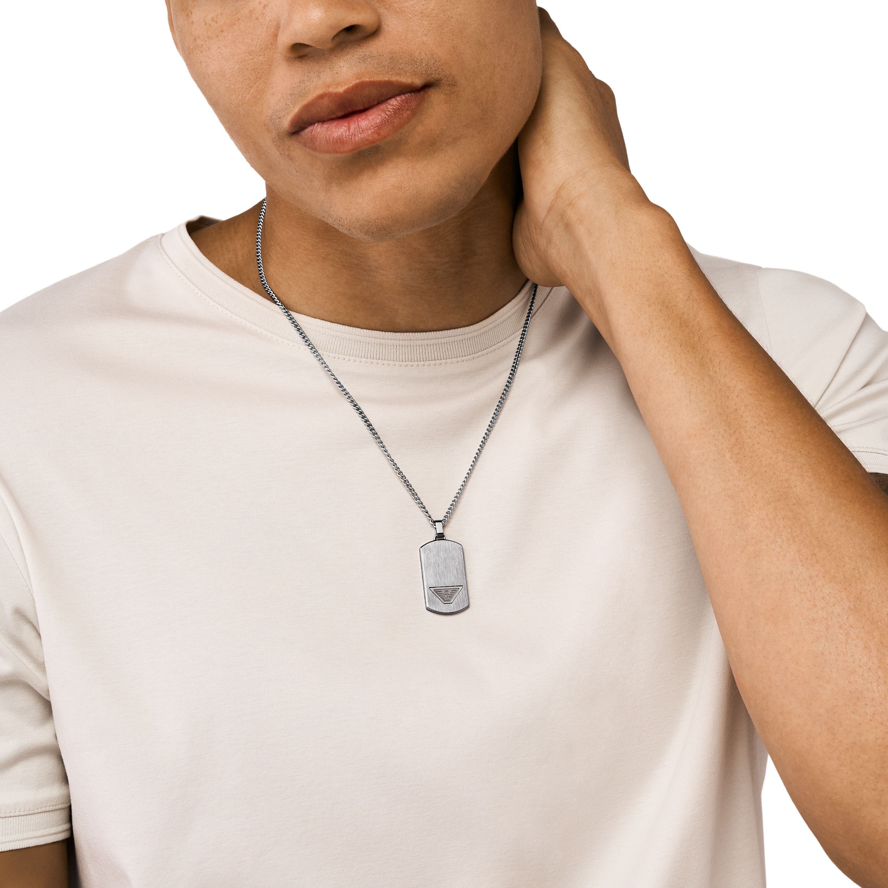 Emporio Armani Kette mit Anhänger Schmu...