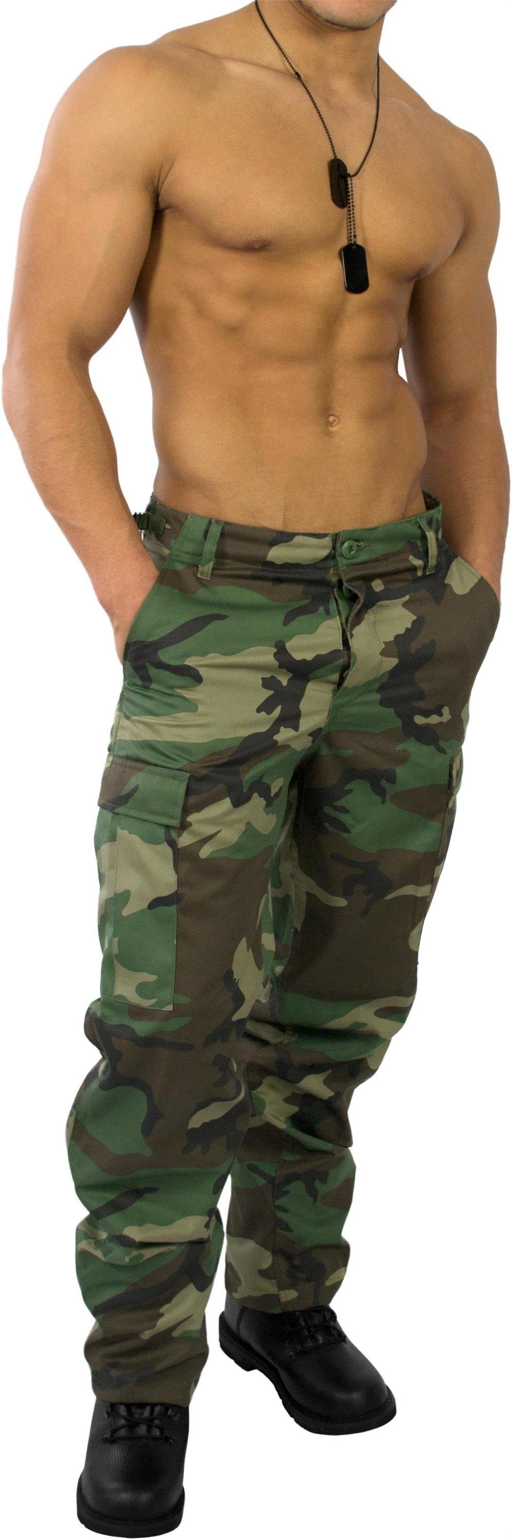 „Trooper“ Outdoorhose Feldhose Funktionshose Army Bundeswehr Outdoorhose Cargohose Woodland Wanderhose Hose normani US Herren BDU Rangerhose