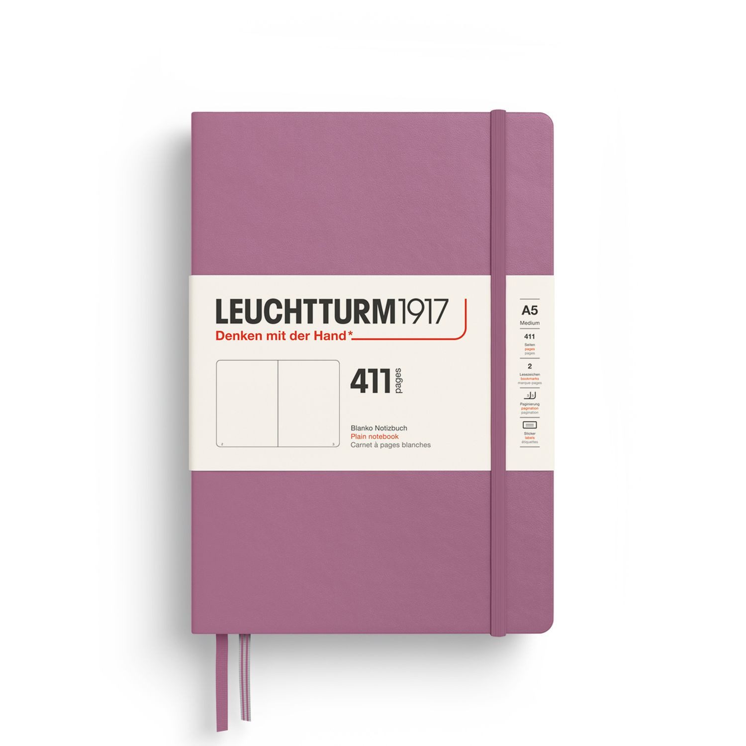 Leuchtturm1917 Notizbuch 411 Medium A5 Hardcover Dusty Rose Blanko