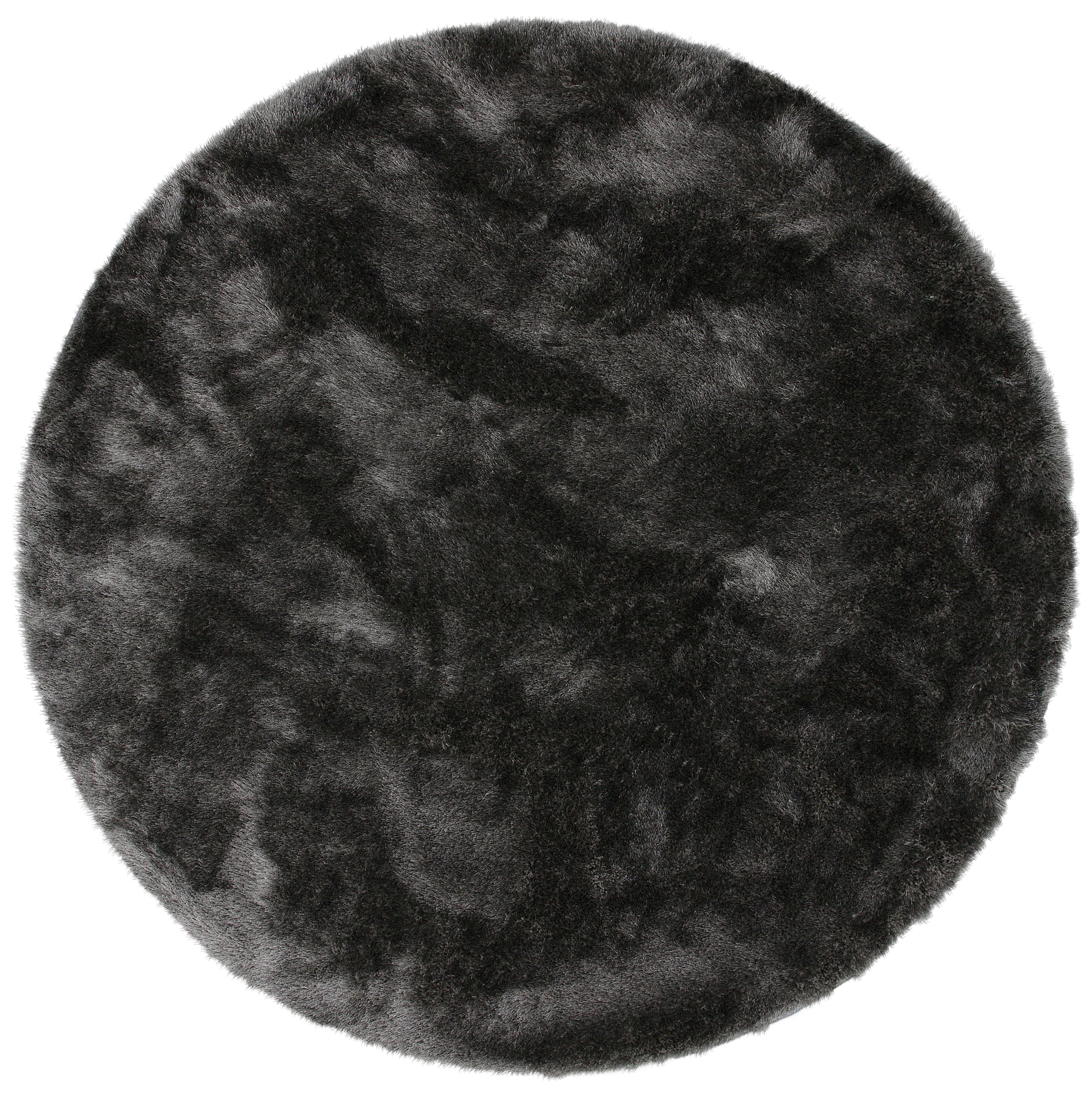 Hochflor-Teppich Mikro Soft Super, my home, rund, Höhe: 50 mm, besonders weich durch Mikrofaser, extra flauschig, einfarbig, weich grau