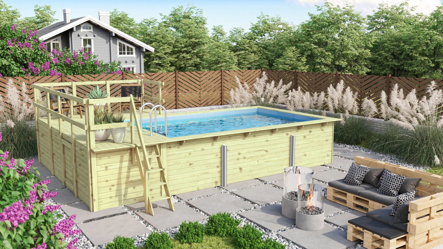 Karibu Pool Karibu Pool Premium Steck- / Schraubsystem Rechteckig