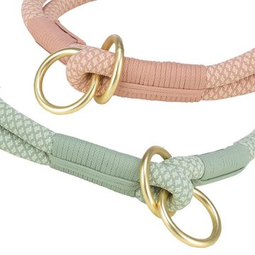 TRIXIE Hunde-Halsband Soft Rope - Hundehalsband mit Zugstopp, rund gewebtes, mattes Tau, verschiedene Größen