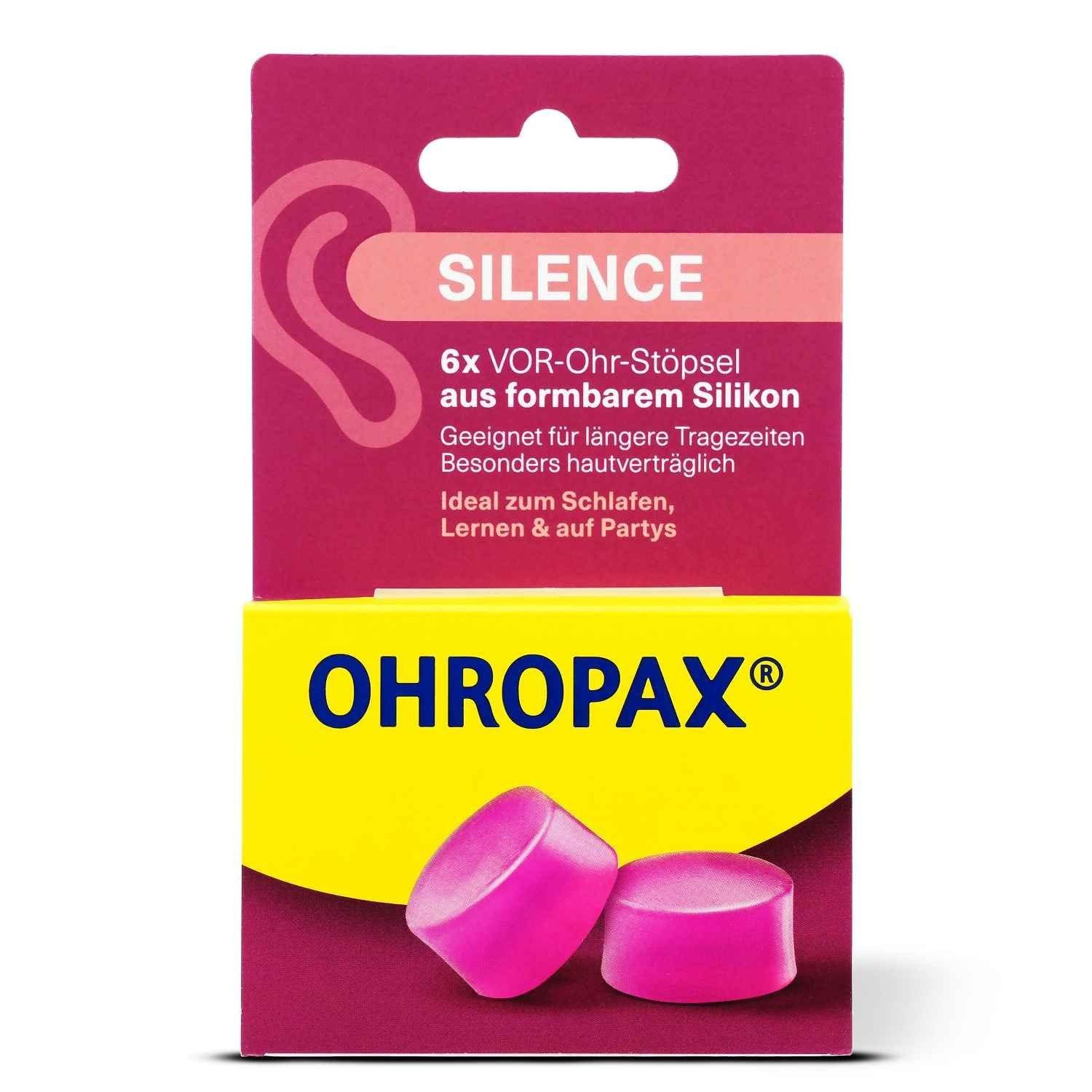 OHROPAX Защита органов слухаstöpsel OHROPAX Silence Silikon Vor-Ohr Stöpsel, 6 St