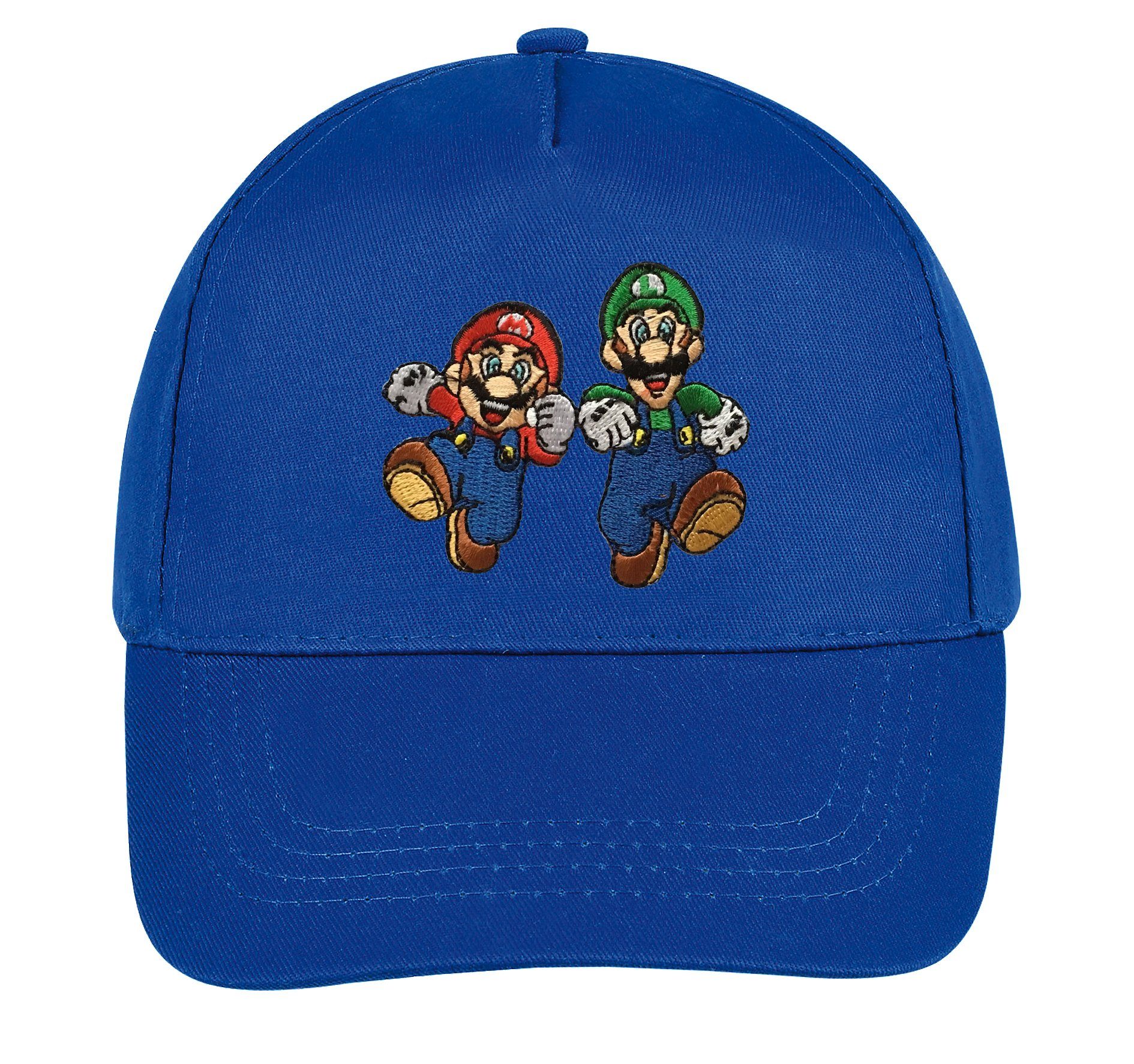 Youth Designz Baseball Cap Mario & Luigi Kinder Cap mit modischer Logo Stickerei Royalblau