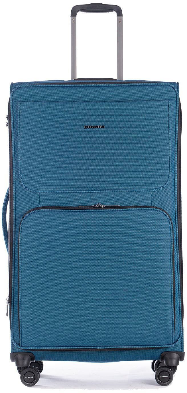 Stratic Weichgepäck-Trolley Bendigo Light + L, petrol, 4 Rollen, Reisekoffer großer Koffer Aufgabegepäck TSA-Zahlenschloss