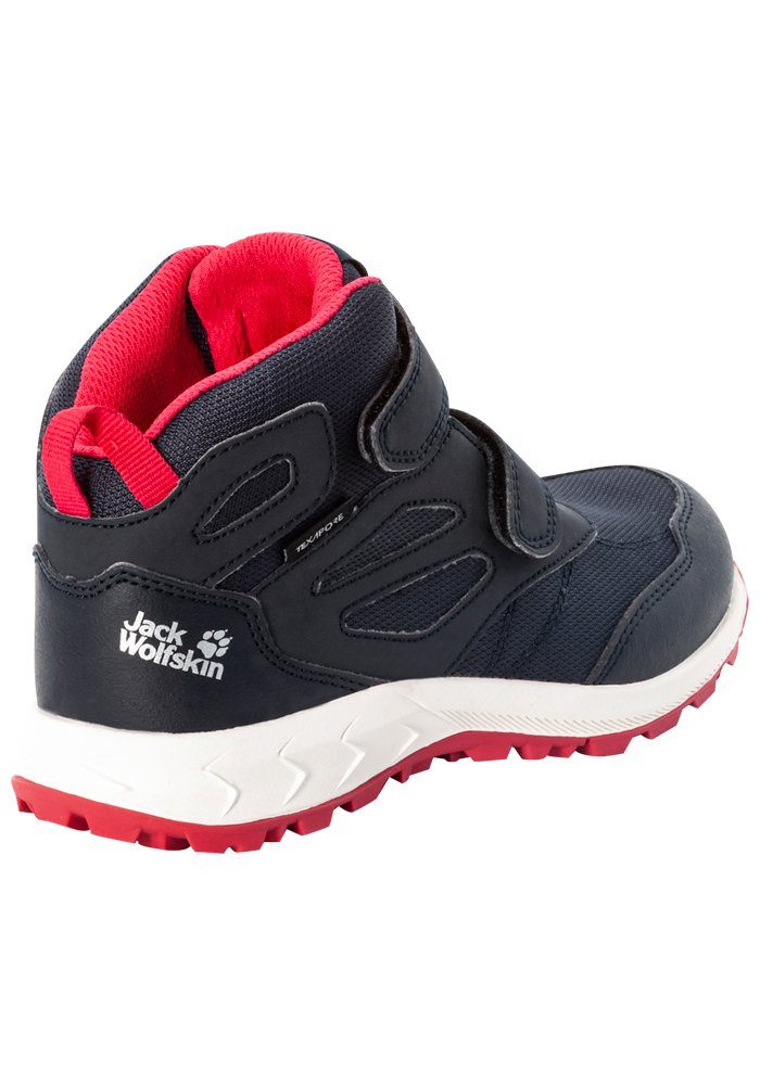 Wolfskin WOODLAND K MID Wanderschuh VC dark-blue-pink TEXAPORE Jack