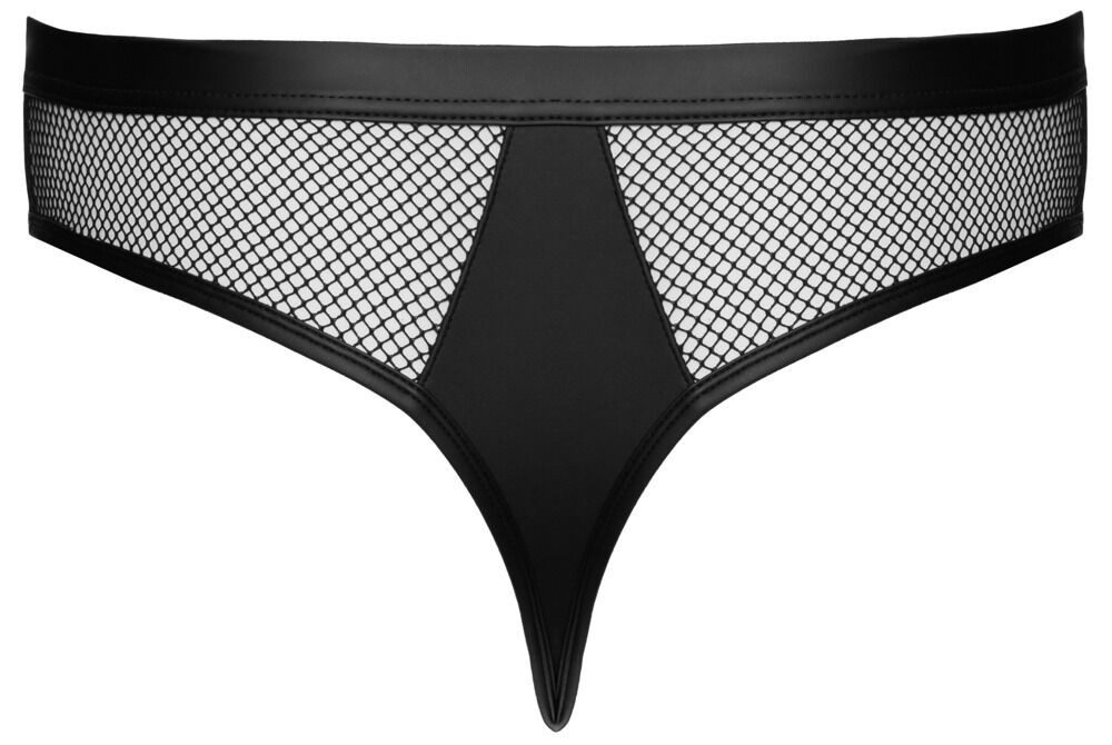 Svenjoyment String Netz String mit Ringen - schwarz (1-St) Beutel mit dekorativen Ringen