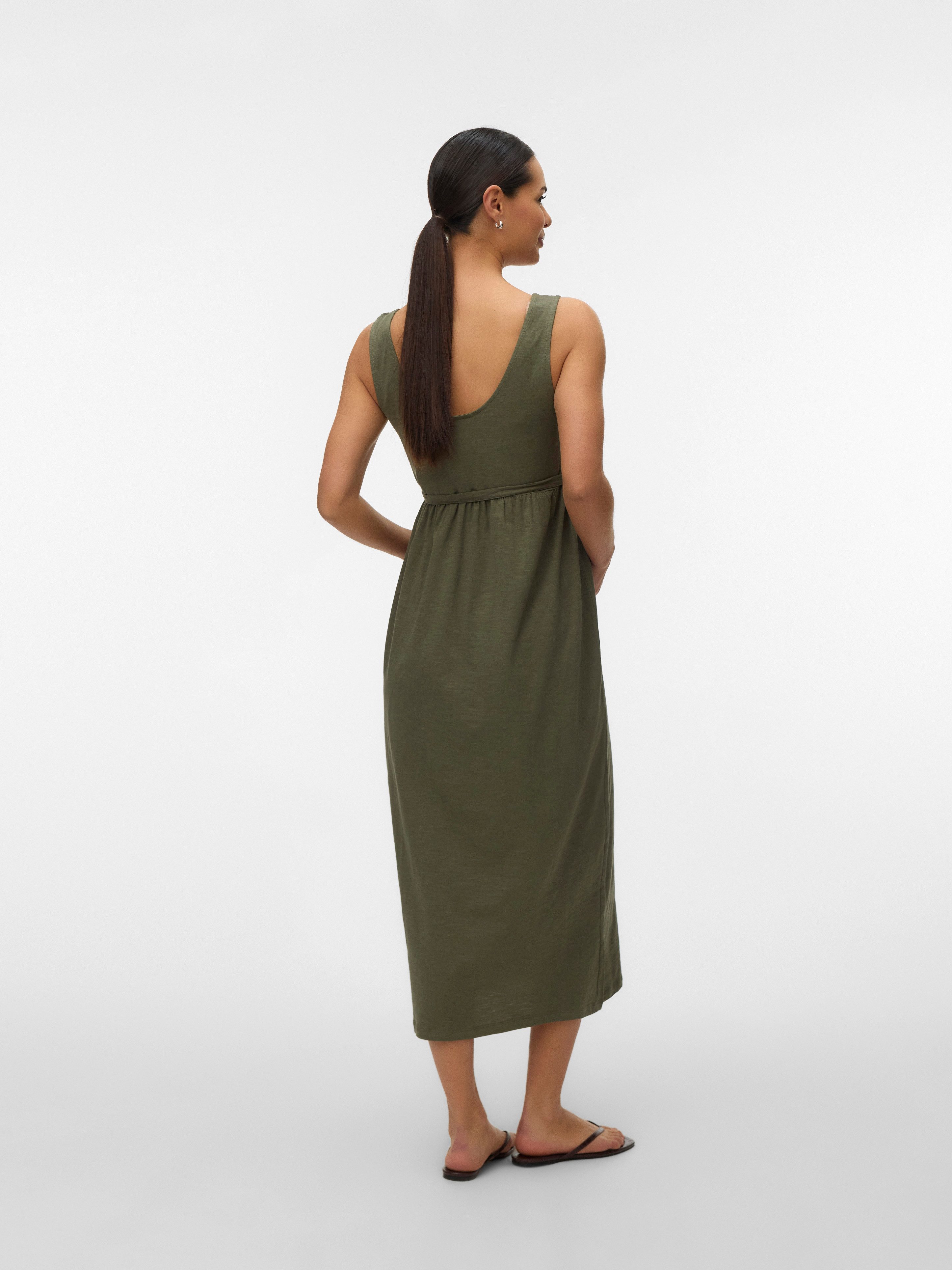 Mamalicious Trägerkleid MLEVI LIA SL JRS ANKLE DRESS 2F NOOS Sommerkleid