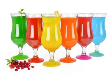 Sendez Gläser-Set 6 Cocktailgläser Mix Farbe 480ml Cocktailglas Longdrinkgläser, Glas