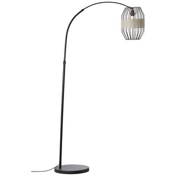 Lightbox Bogenlampe, ohne Leuchtmittel, Bogenstehlampe, 1,7 m Höhe, E27, max. 52 W, schwenkbar, Schalter