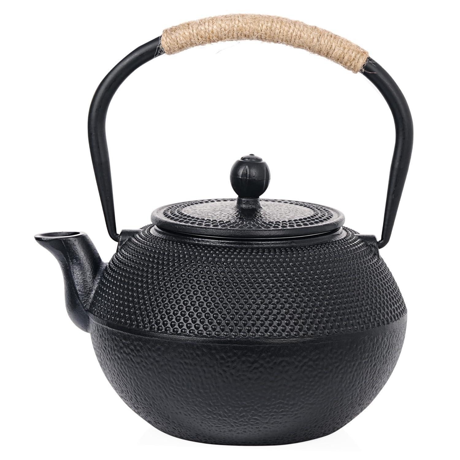 LuxusKollektion Teekanne Teekanne Gusseisen 1200ml Schwarz Tetsubin