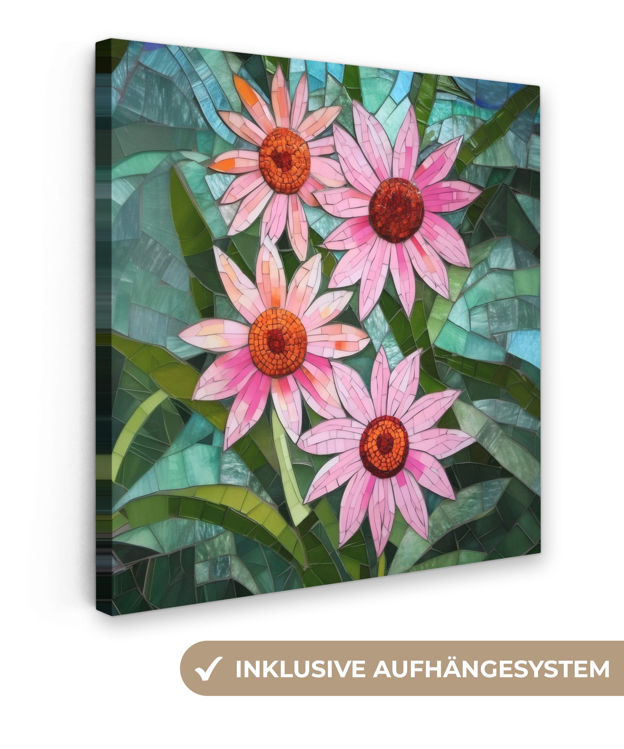 OneMillionCanvasses® Leinwandbild Blumen - Rosa - günstig online kaufen
