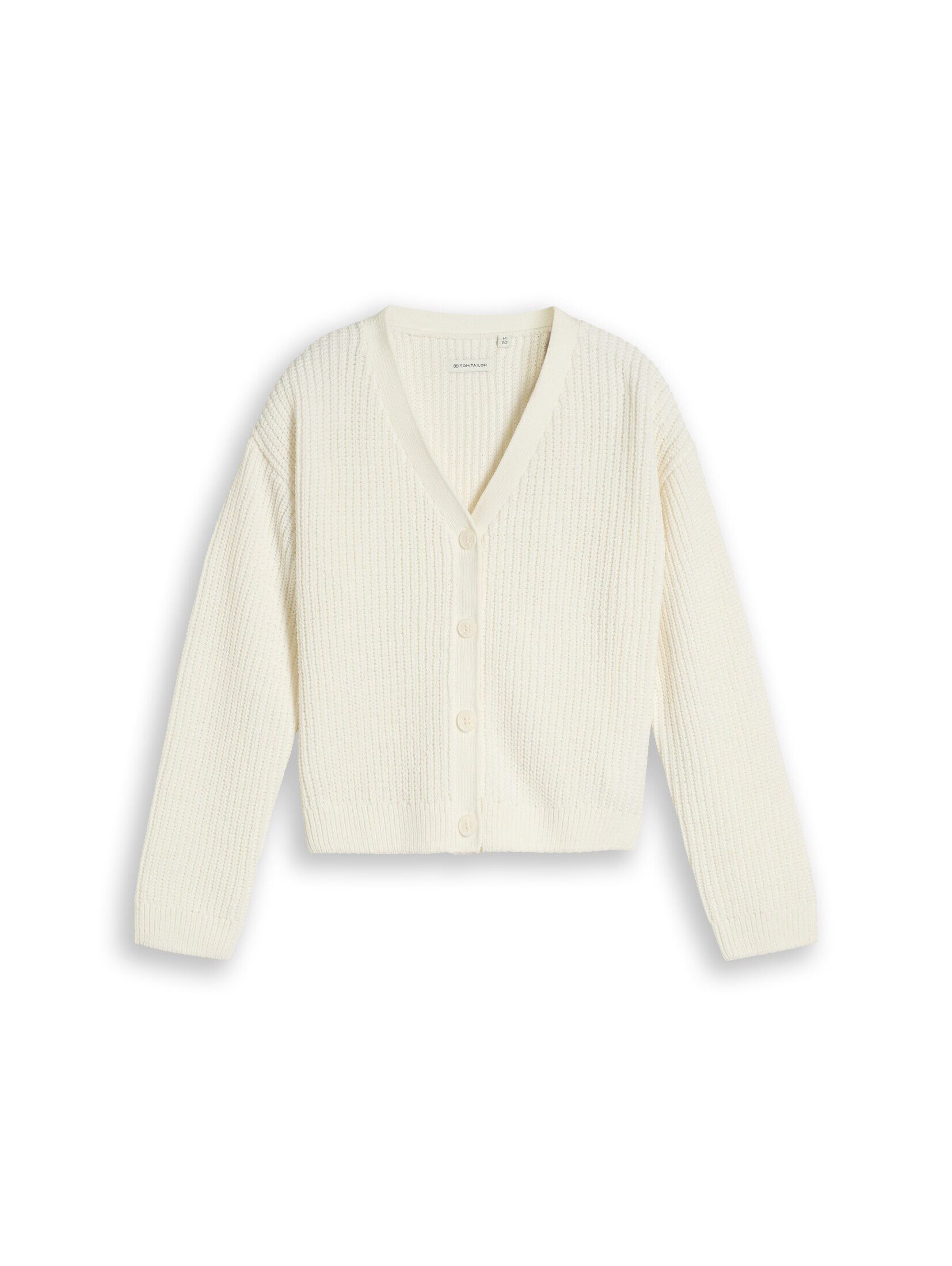 TOM TAILOR Cardigan Pullover & Strickjacken Cropped Cardigan mit V-Ausschnitt
