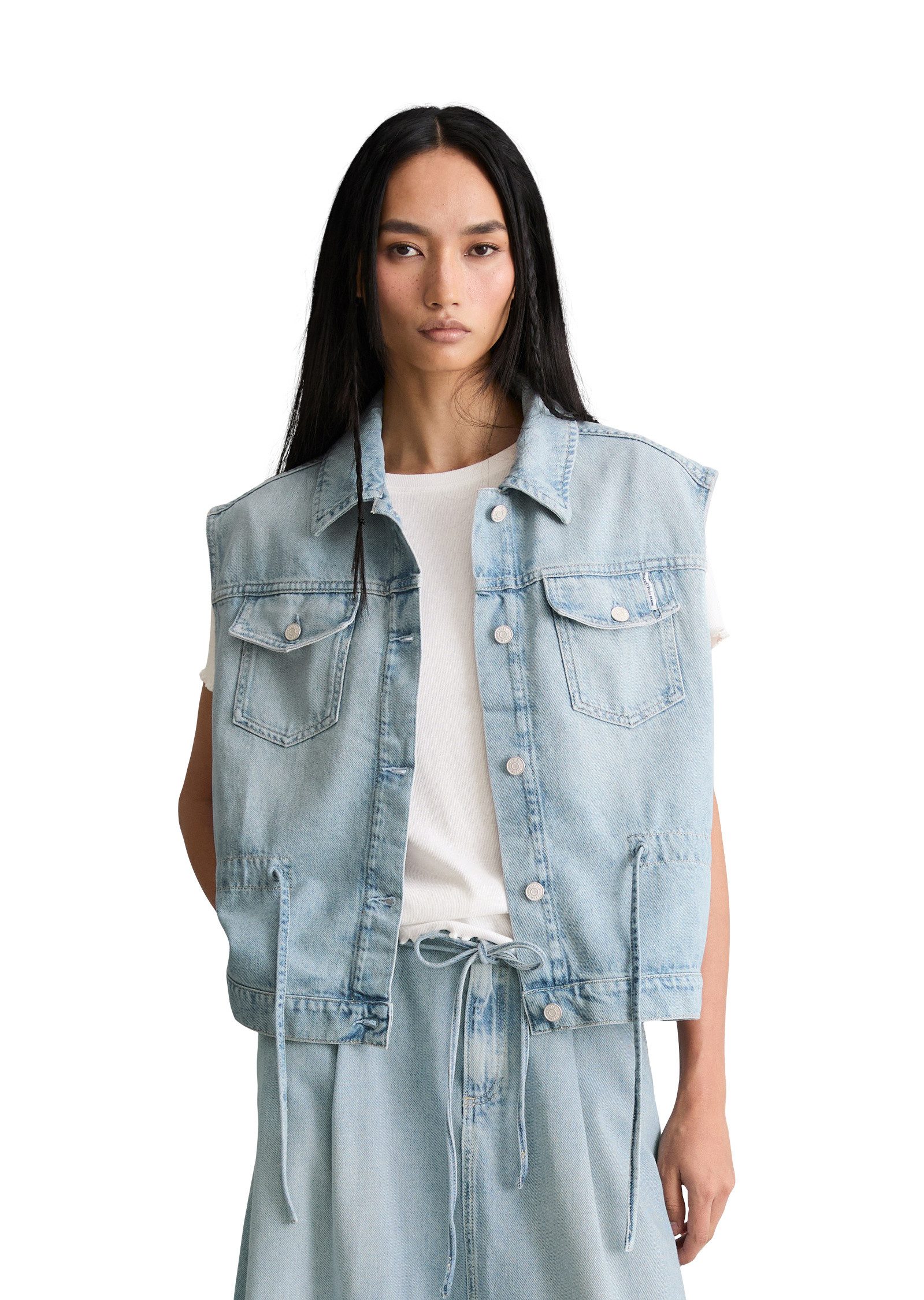 Marc O'Polo DENIM Jeansweste mit Taillen-Tunnelzug