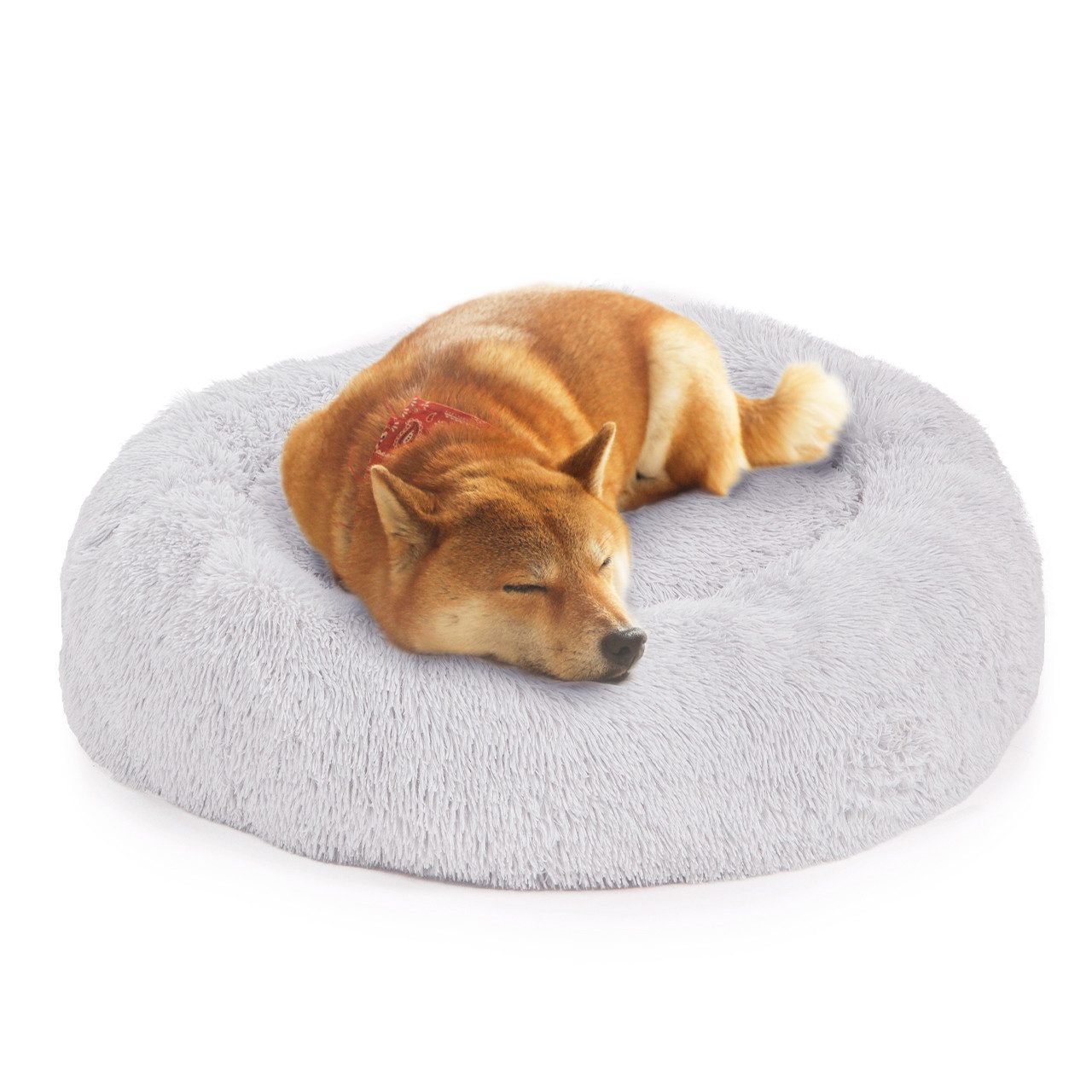 LITTLE LORD Tierbett Hundebett Ceddie Hundekorb, Schlafplatz rund - hellgrau, ca. Ø 100 cm