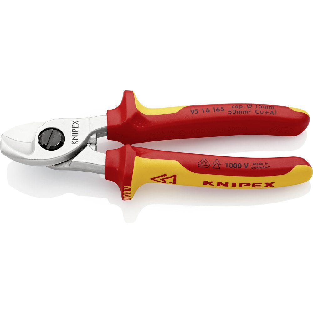 Knipex Kabelschere Knipex 95 16 165 VDE-Kabelschere Geeignet für (Abisoliertechnik) Alu-