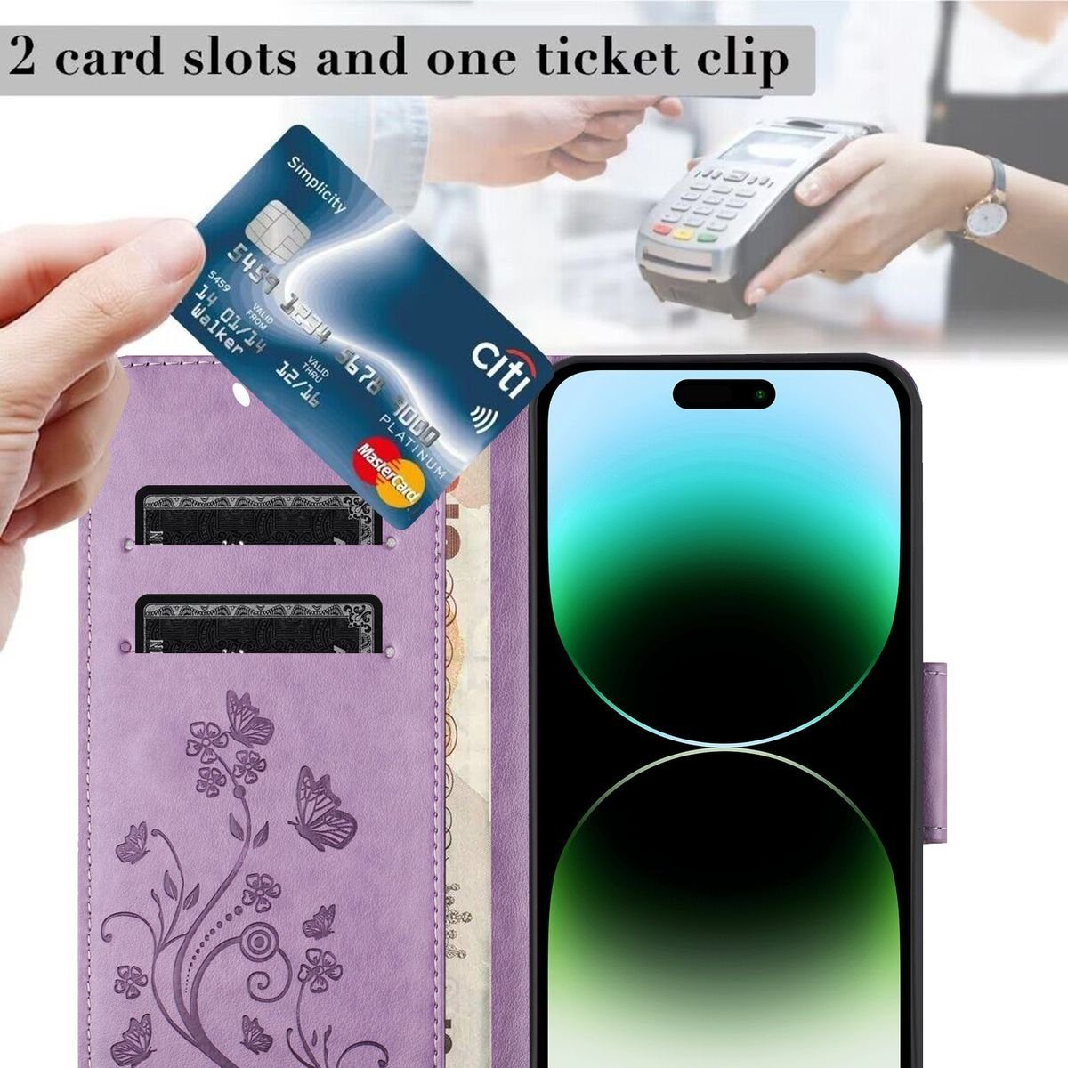 König Design Handyhülle Apple iPhone 15 Pro, Schutzhülle Schutztasche Case Cover Etuis Wallet Klapptasche Bookstyle