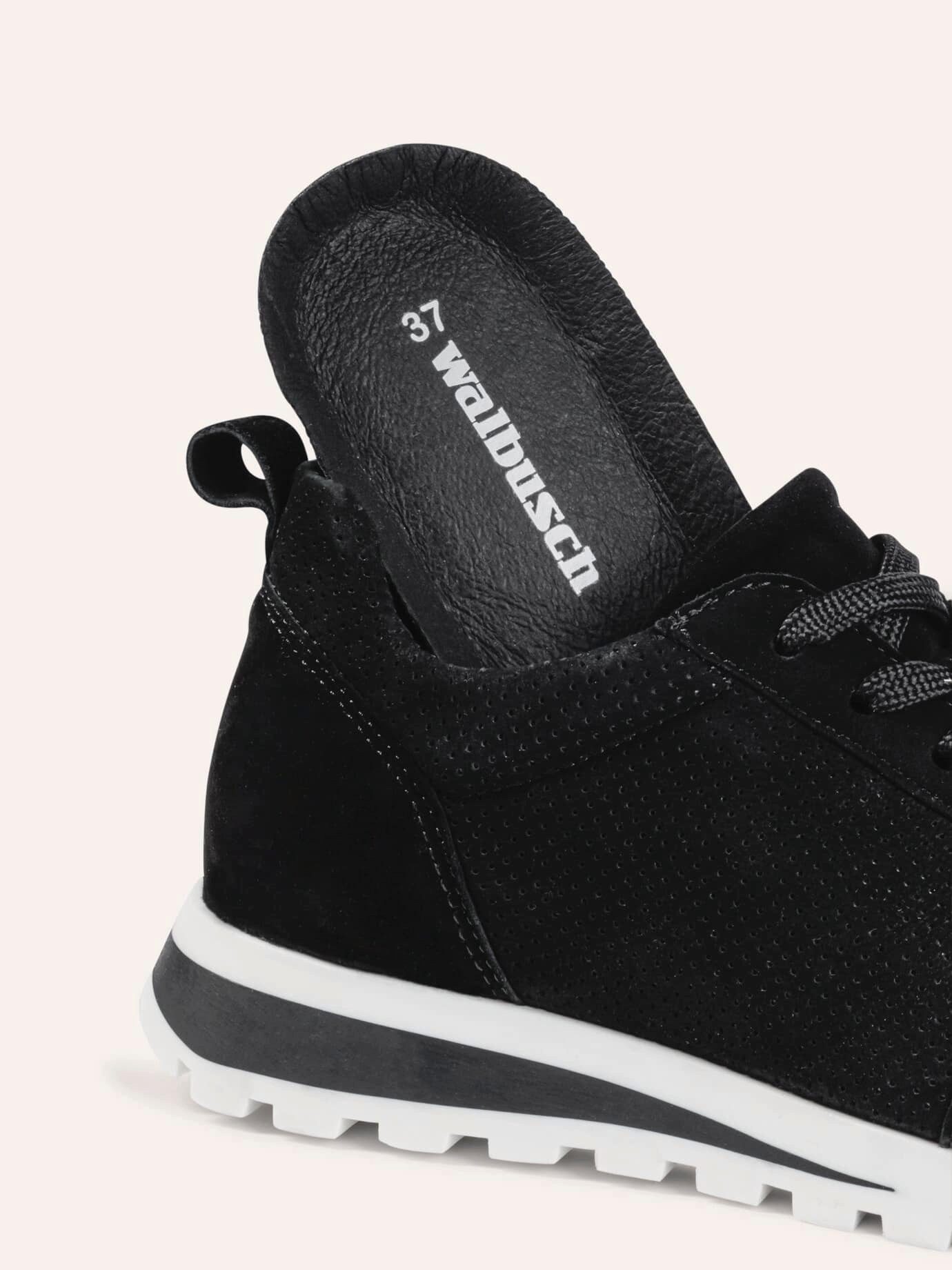 Walbusch Damen Belüftetersneaker Leder Bequem Weite G offen Sneaker Sneaker mit Klimaporen, weicher Vorderfußpolsterung, rutschfest