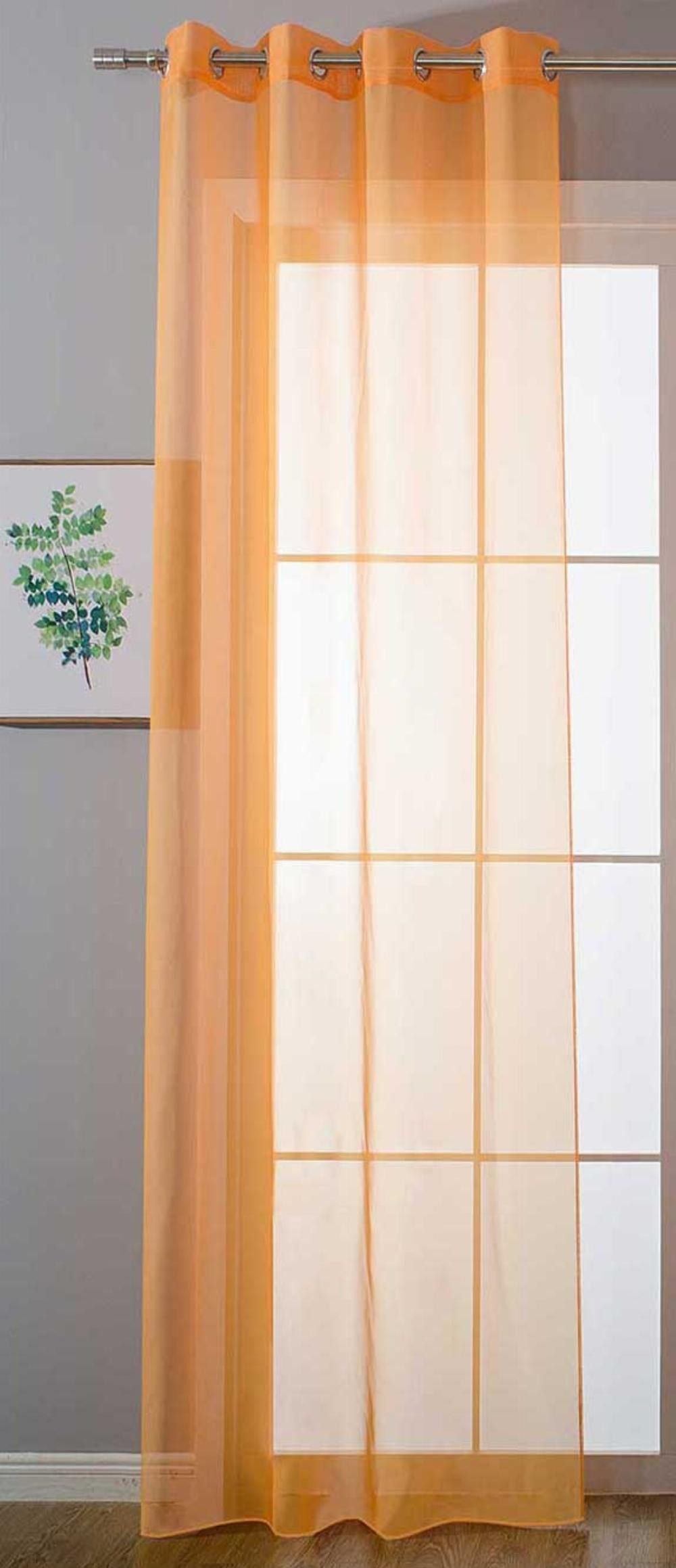 Gardinenbox Gardine (1 St), Ösen, transparent, Voile, Store Bleibandabschluß 20332-cn-o