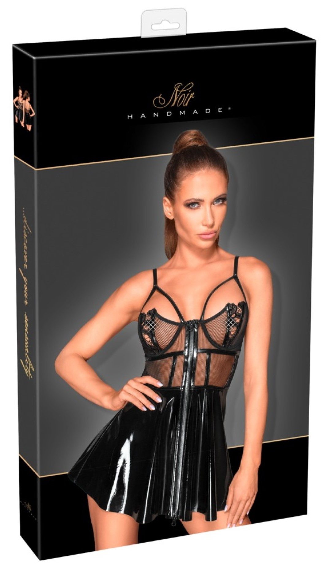Minikleid Noir - handmade exclusive Minikleid Lack - (L,M,S