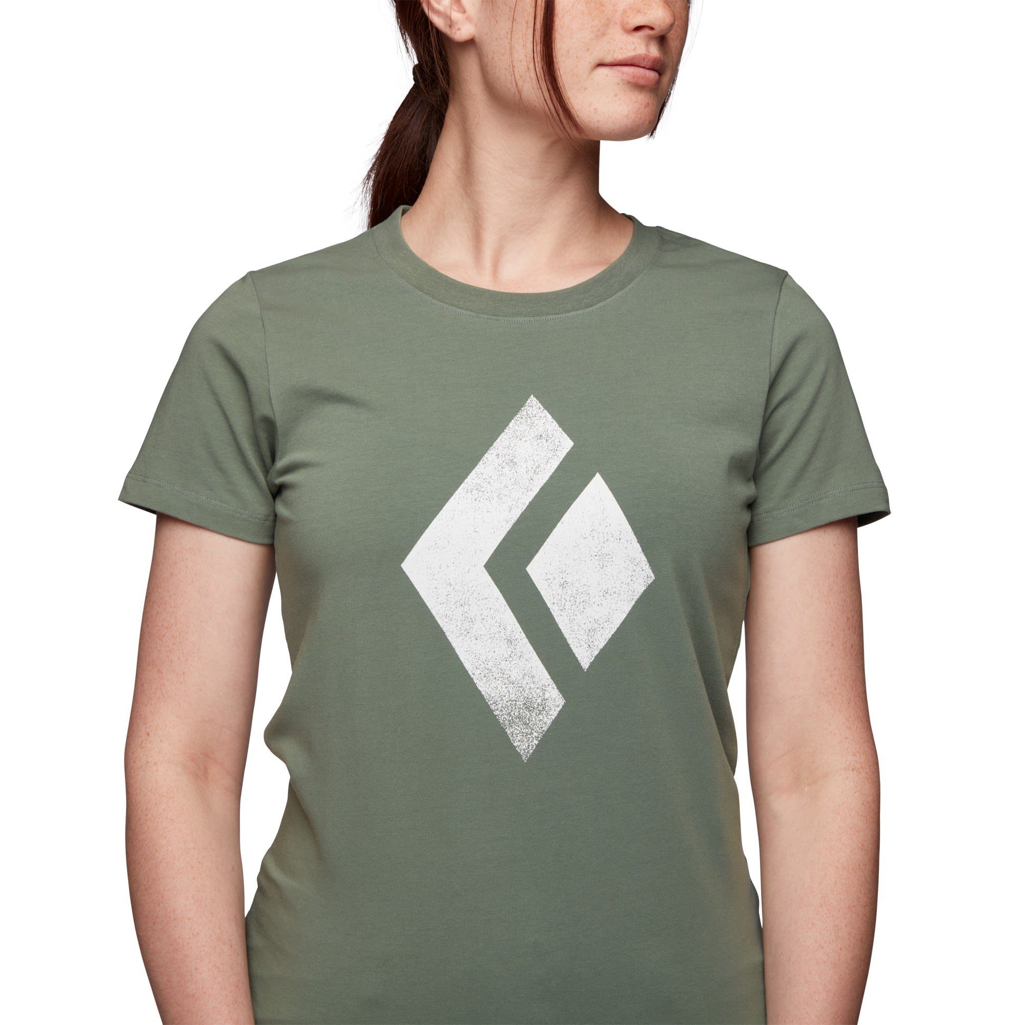 Black Diamond Diamond Tee T-Shirt Damen Up Kurzarm-Shirt Laurel W Chalked Green Black