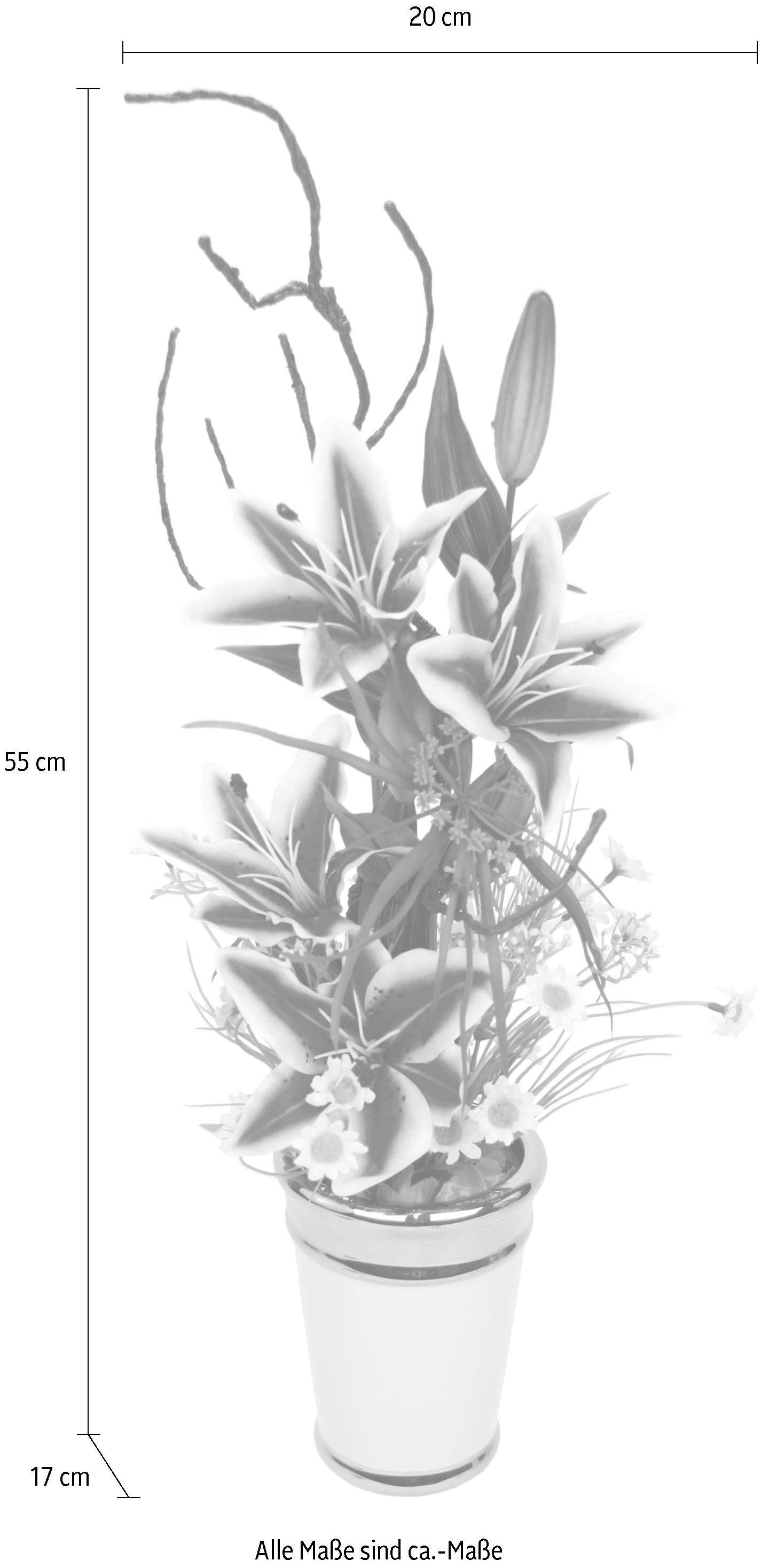 Kunstpflanze Lilien, I.GE.A., Höhe cm 55