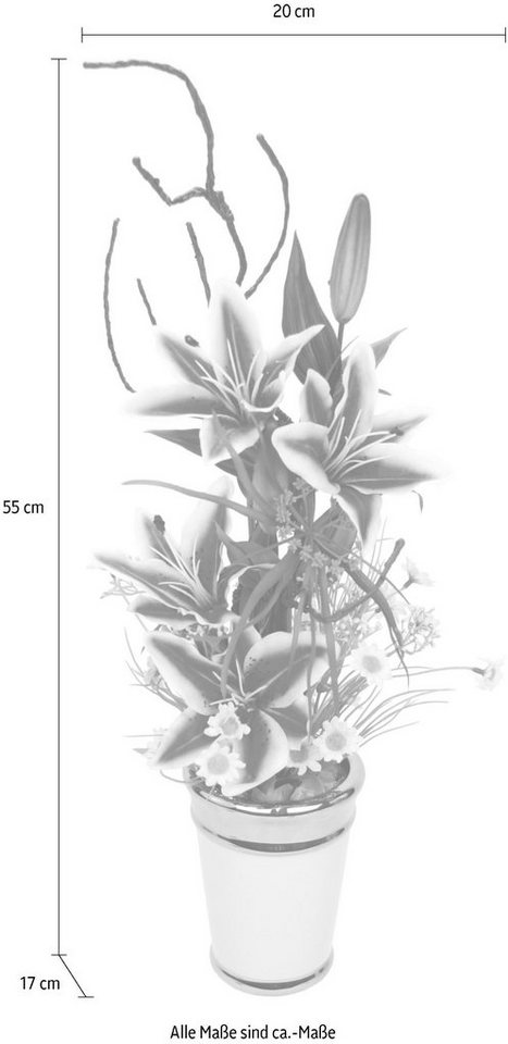 Kunstpflanze Lilien, I.GE.A., Höhe 55 cm
