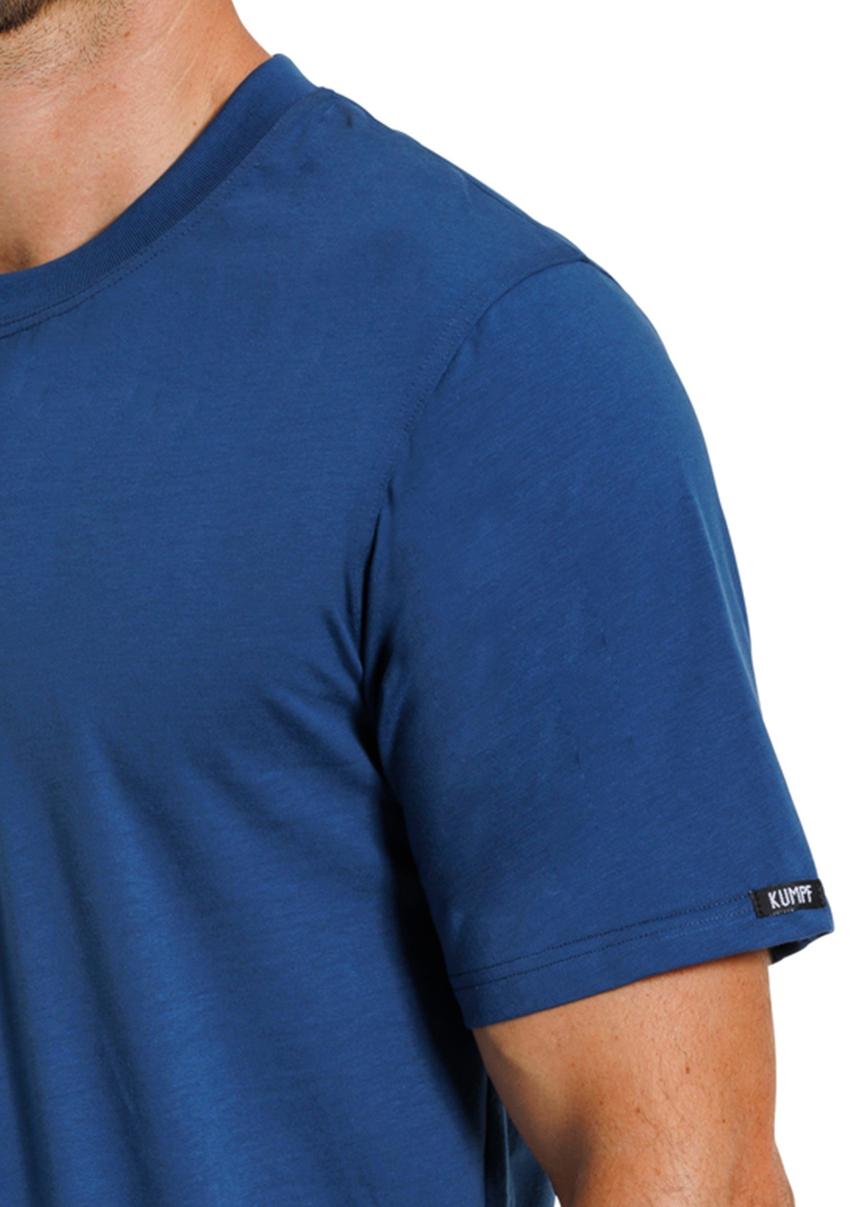 KUMPF Unterziehshirt Herren Cotton (Stück, Arm Markenqualität Bio T-Shirt darkblue hohe 1/2 1-St)