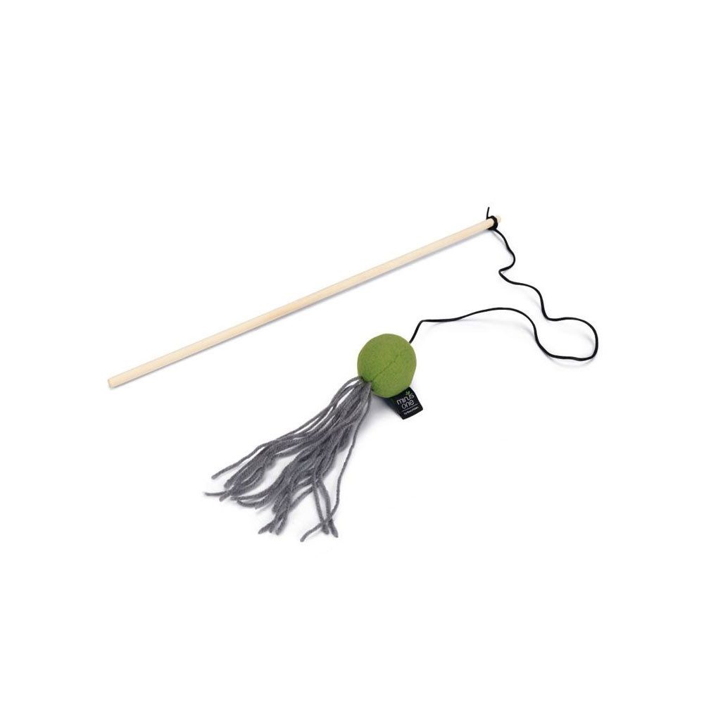 Beeztees Katzen-Federwedel Beeztees Minus One Katzenangel Viena - grün-braun