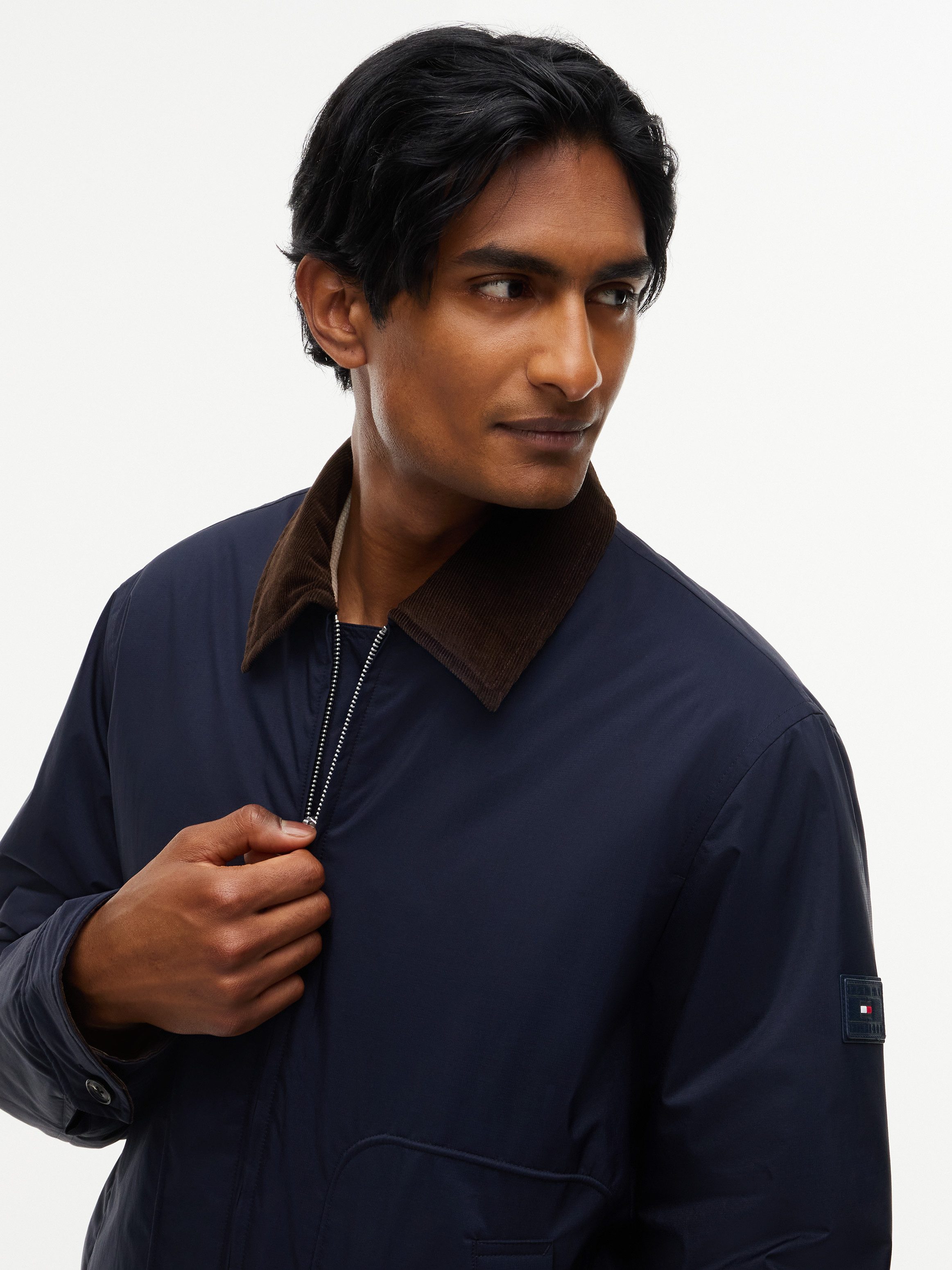 Tommy Hilfiger Blouson SURPLUS PADDED IVY mit elastischem Bund, kontrastfarbener Kragen