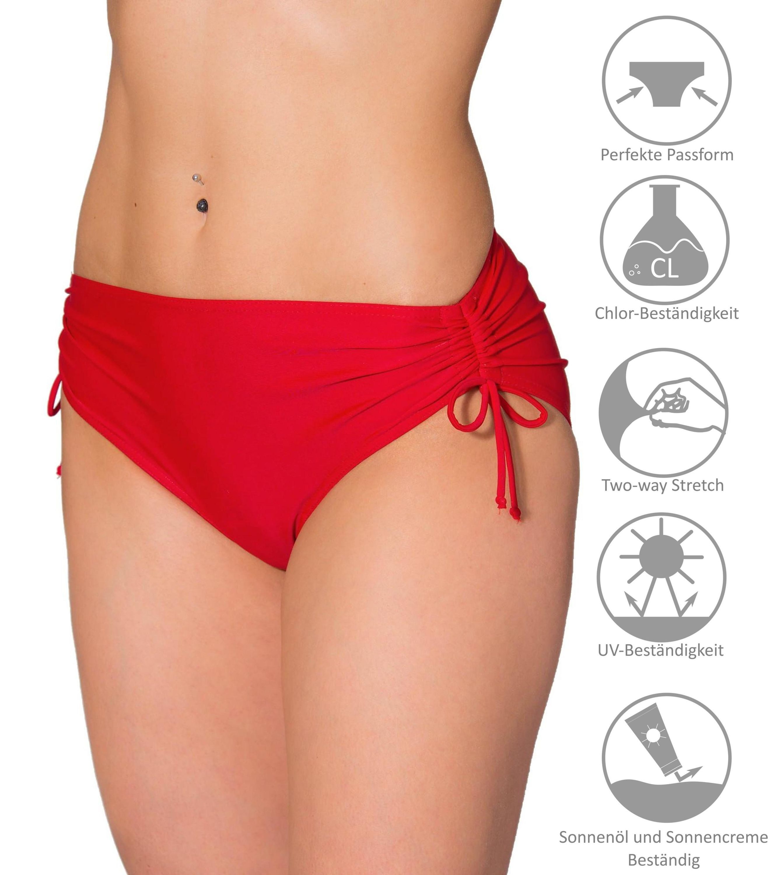 Aquarti Bikini-Hose Aquarti Damen Bikinihose mit Raffung und Schnüren – Bild 4 von 5