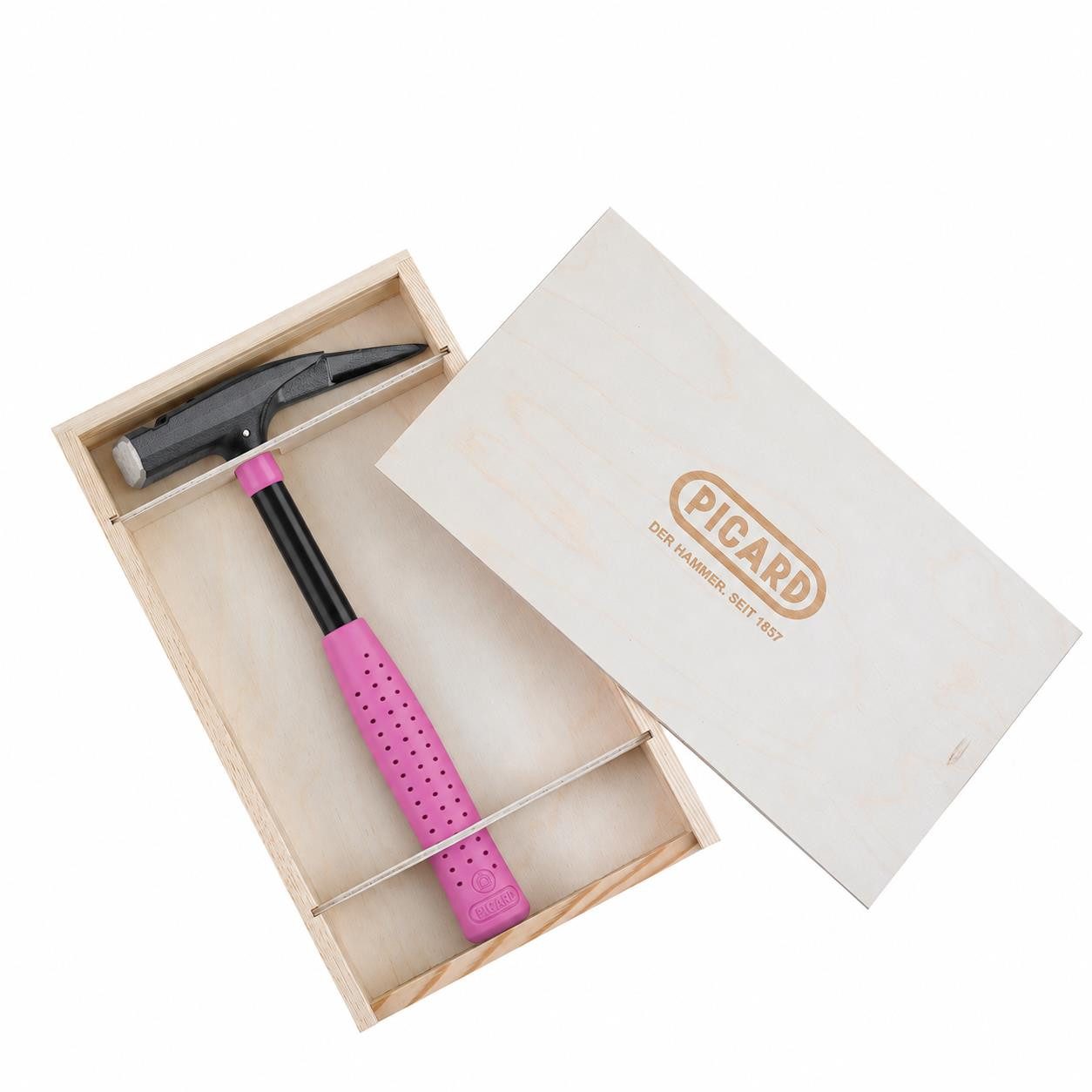 Latthammer PICARD Latthammer Pink Edition glatte Bahn 760g Nr. 626M in Holzkiste