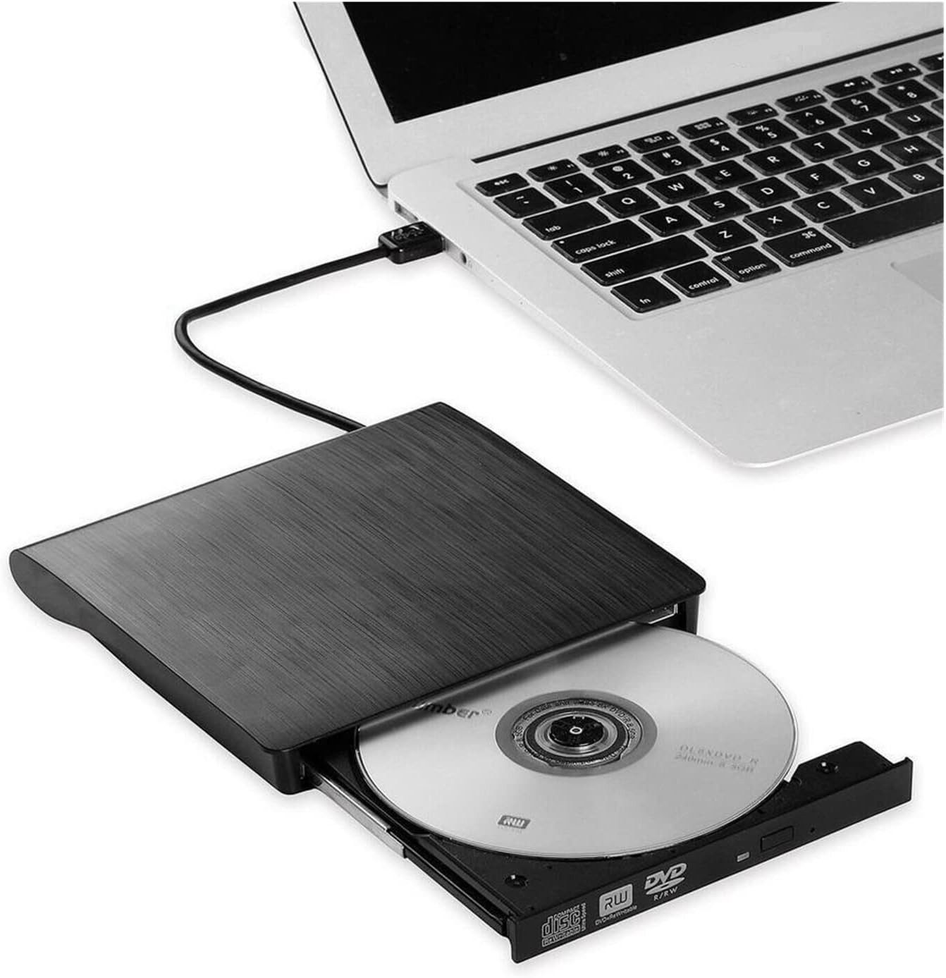 FELIXLEO Externes DVD Laufwerk USB 3.0 Slim CD DVD Brenner Laptop DVD-Brenner