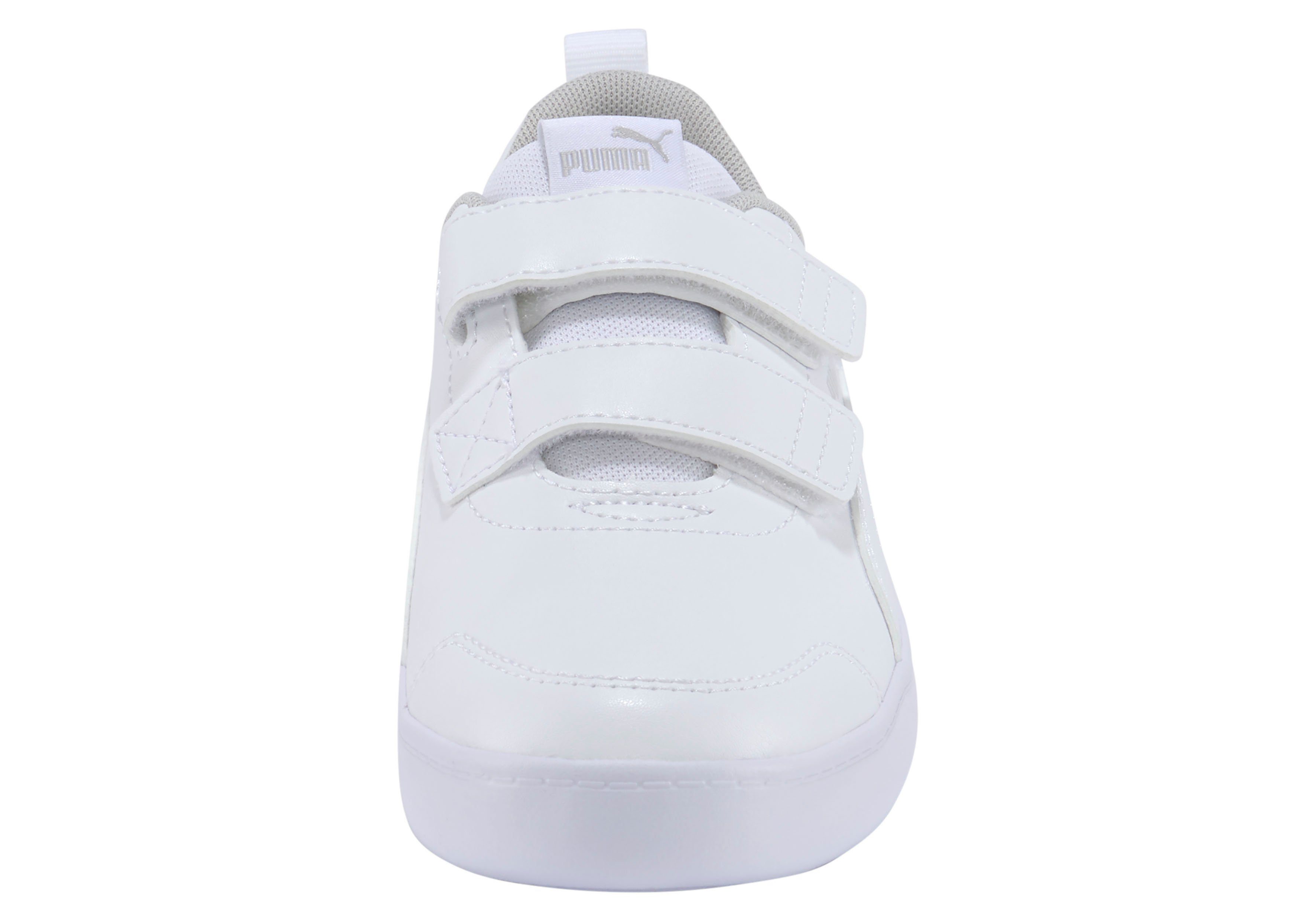 PUMA Courtflex v2 V PS Klettverschluss Kinder Sneaker mit für weiß