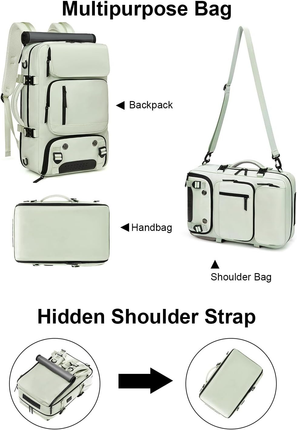 LIANNA Wanderrucksack Reise-Laptop-Rucksack. Passend für 16,5-Zoll-Notebook-Rucksack. (Set, 1-tlg., mit Federtasche), Handgepäck-Rucksack mit USB-Ladeanschluss.