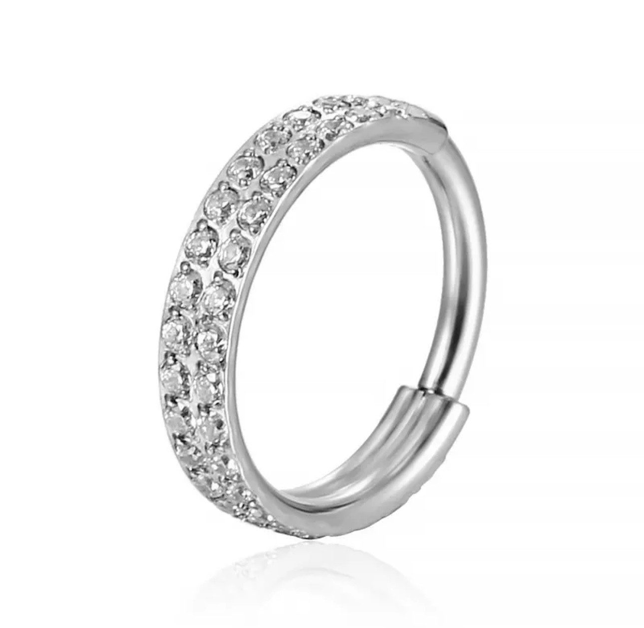 Nasenpiercing 2 Rings Titan G 23 Hinged Segmentring Charnier/Conch Clicker Ring