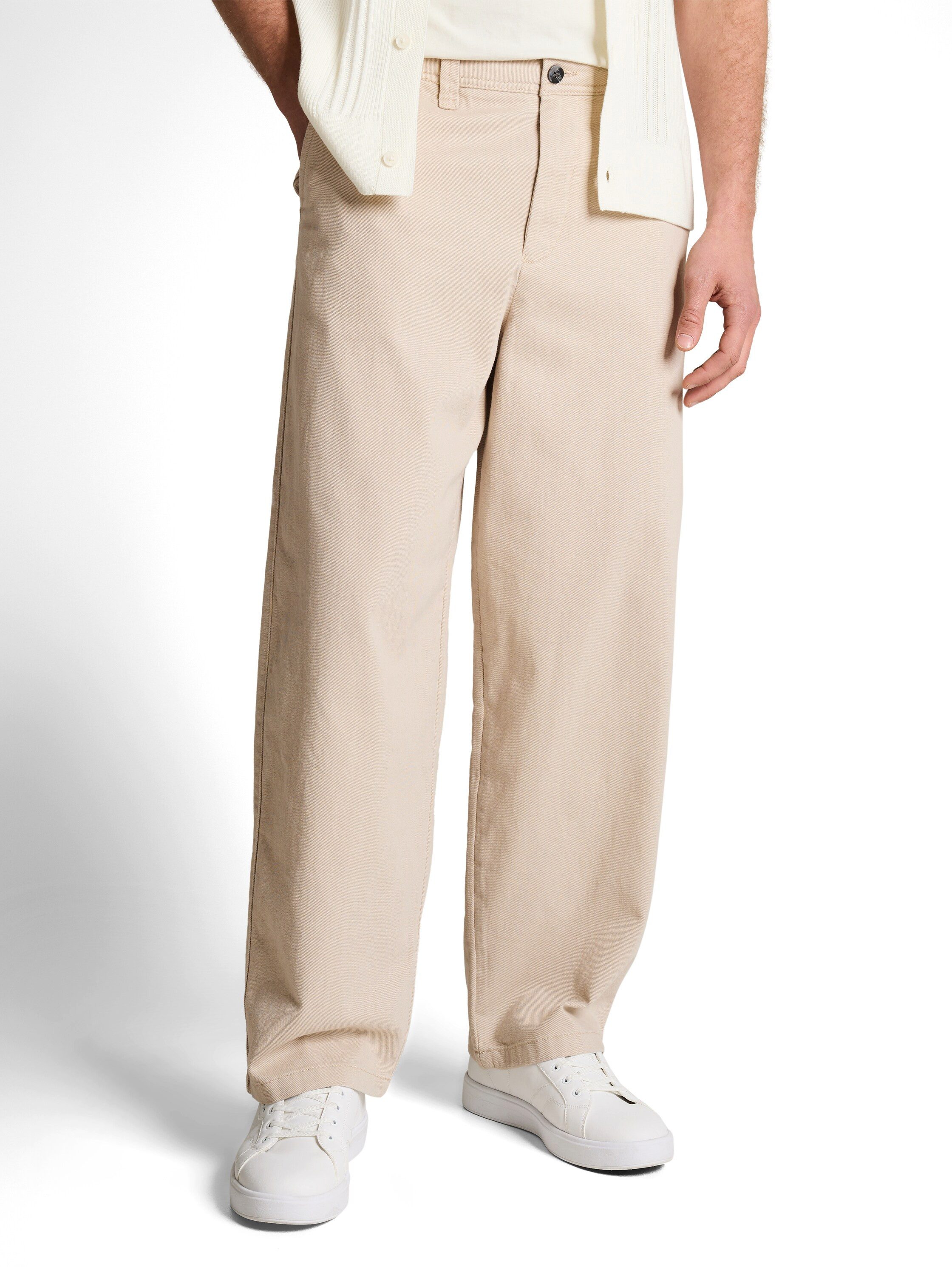 TOM TAILOR Denim Chinohose aus Baumwolle und im Loose Fit