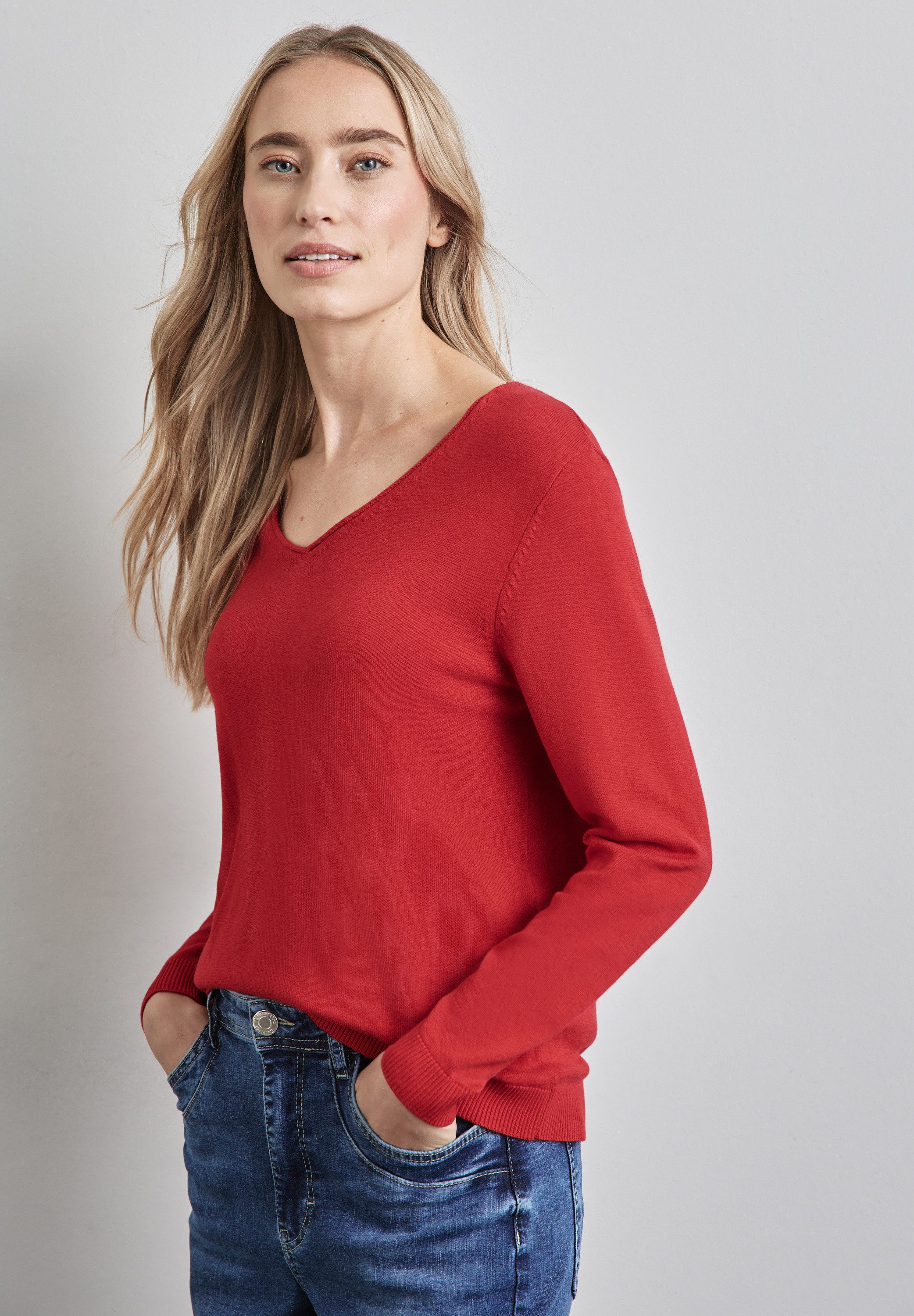 STREET ONE Strickpullover, mit V-Ausschnitt günstig online kaufen