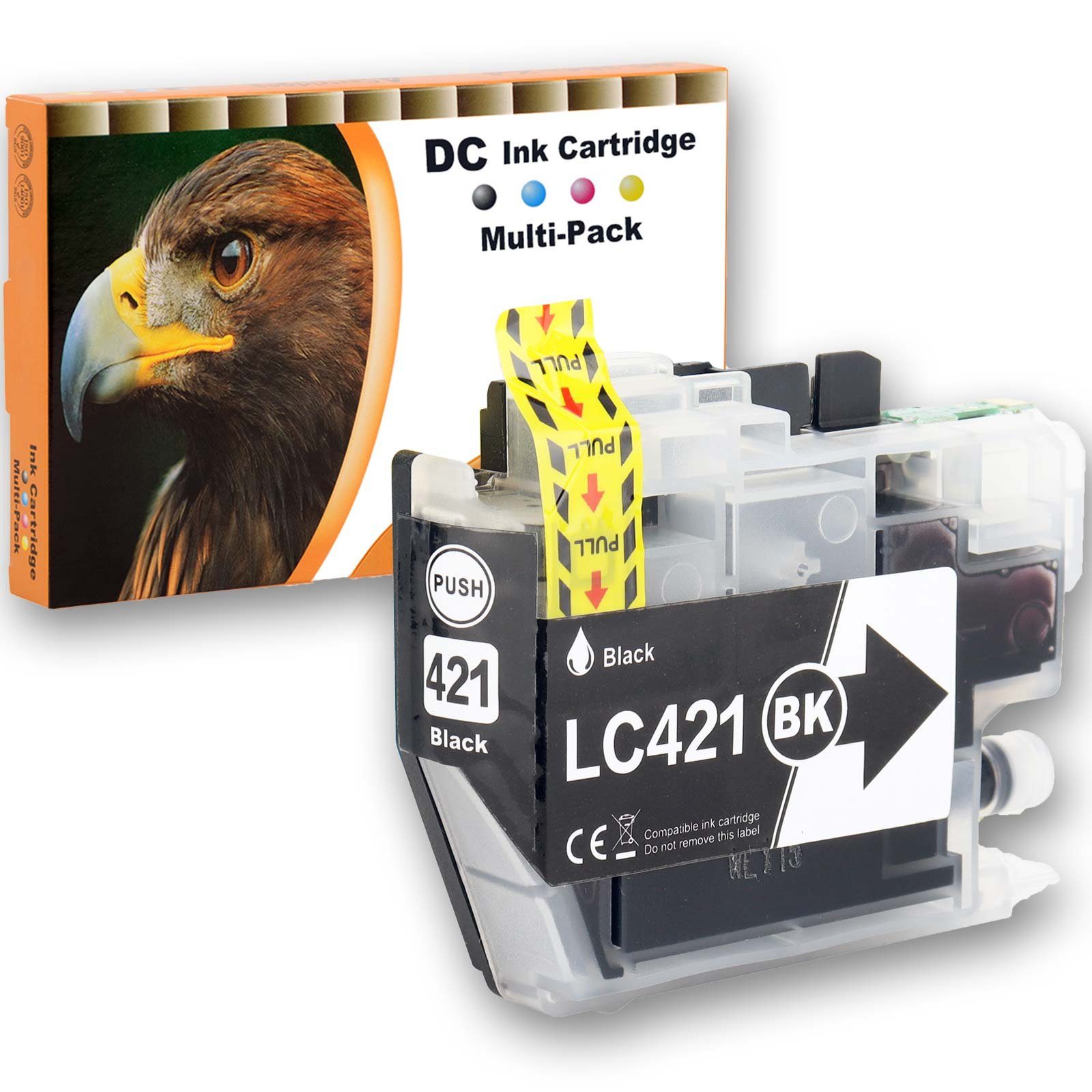 Kompatibel Brother LC-421 BK Schwarz Black Druckerpatrone für 200 Tintenpatrone
