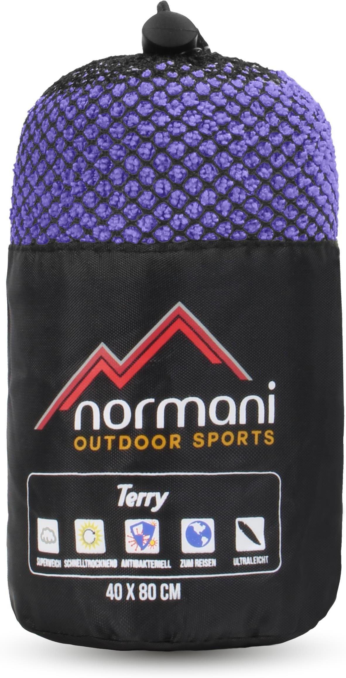 Polyester Violett normani 40x80 Terry, Mikrofaserhandtuch Reisehandtuch