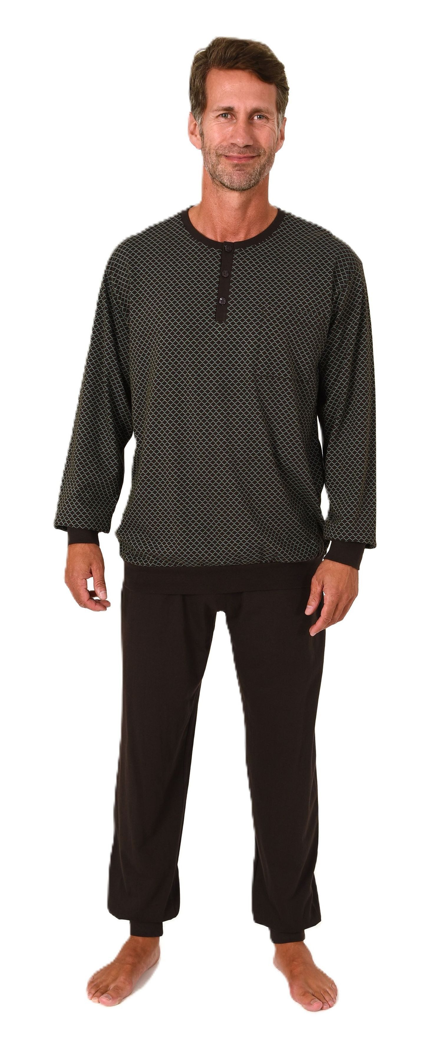 Normann Pyjama Normann Herren Langarm Schlafanzug günstig online kaufen