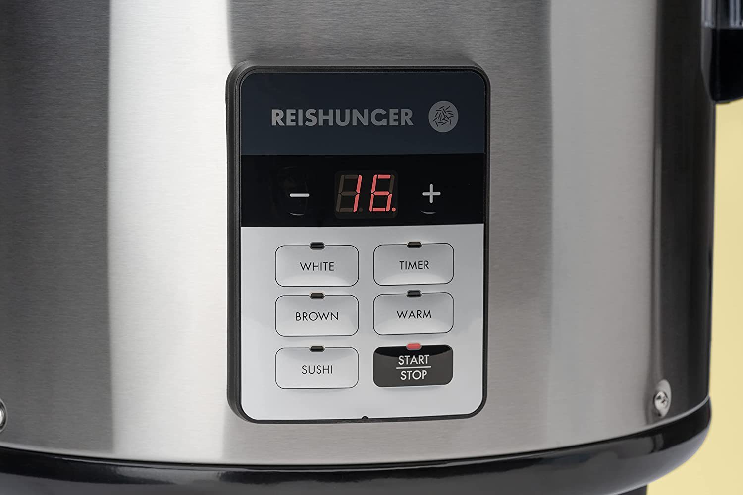 Reishunger Reiskocher Gastronomie Reiskocher für 32 Personen - Warmhaltefunktion & Timer, 1900 W