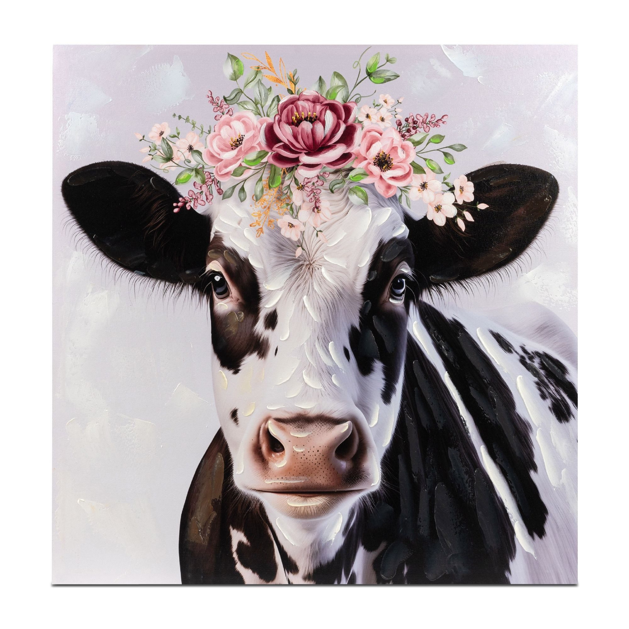 formano Leinwandbild Pop Art Tiere im Anzug, Kuh, Höhe: 60cm, Farbe: Mehrfarbig, Motiv: Kuh