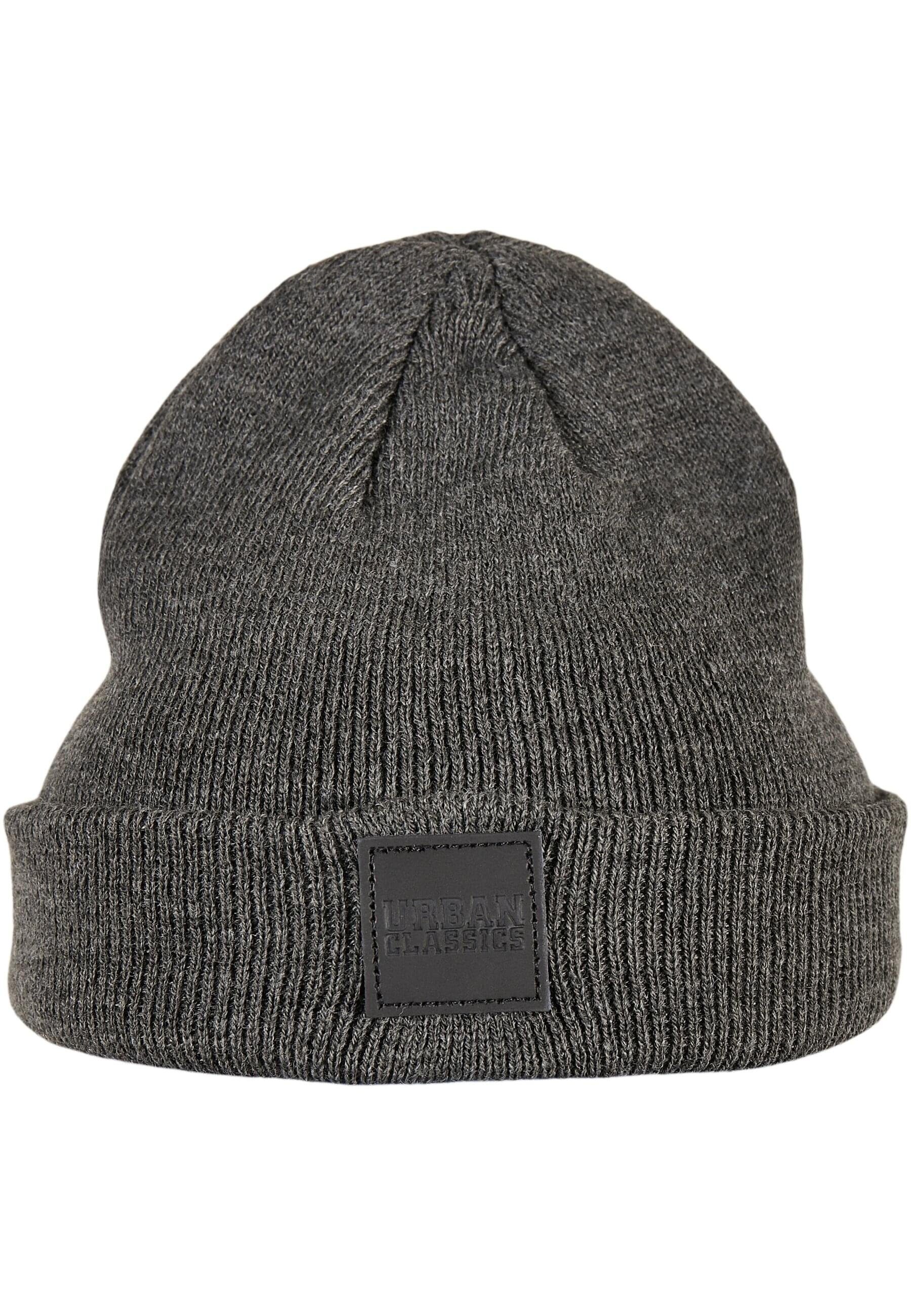 URBAN CLASSICS Beanie Beanie (1-St) Logopatch burgundy Kids 2-Pack Damen charcoal