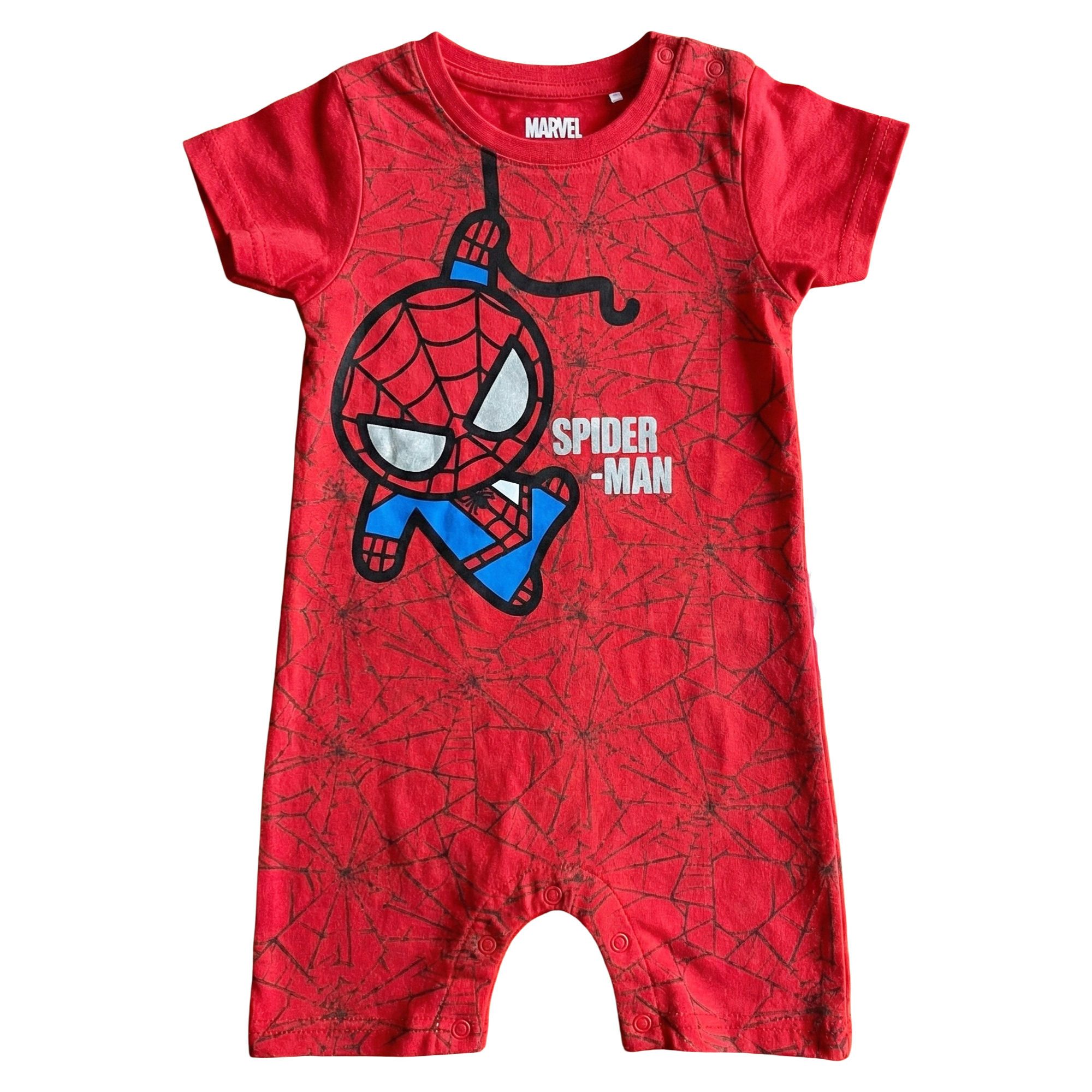 MARVEL Strampler Marvel Spiderman Baby kurzarm Strampler Einteiler Gr. 62 bis 92, in Rot