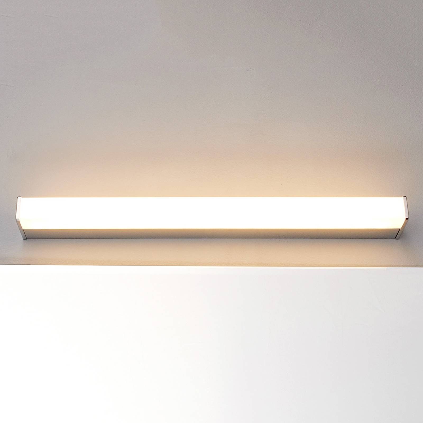 Lindby LED Wandleuchte Philippa, LED-Leuchtmittel fest Acryl, weiß, Modern, flammig, Leuchtmittel chrom, warmweiß, inkl. verbaut, Metall, 1