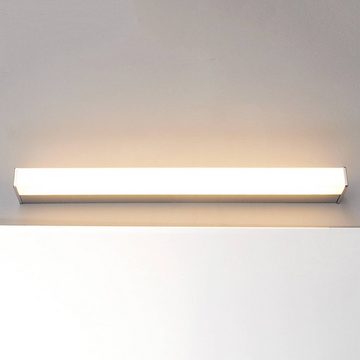 Lindby LED Wandleuchte Philippa, LED-Leuchtmittel fest verbaut, warmweiß, Modern, Metall, Acryl, chrom, weiß, 1 flammig, inkl. Leuchtmittel