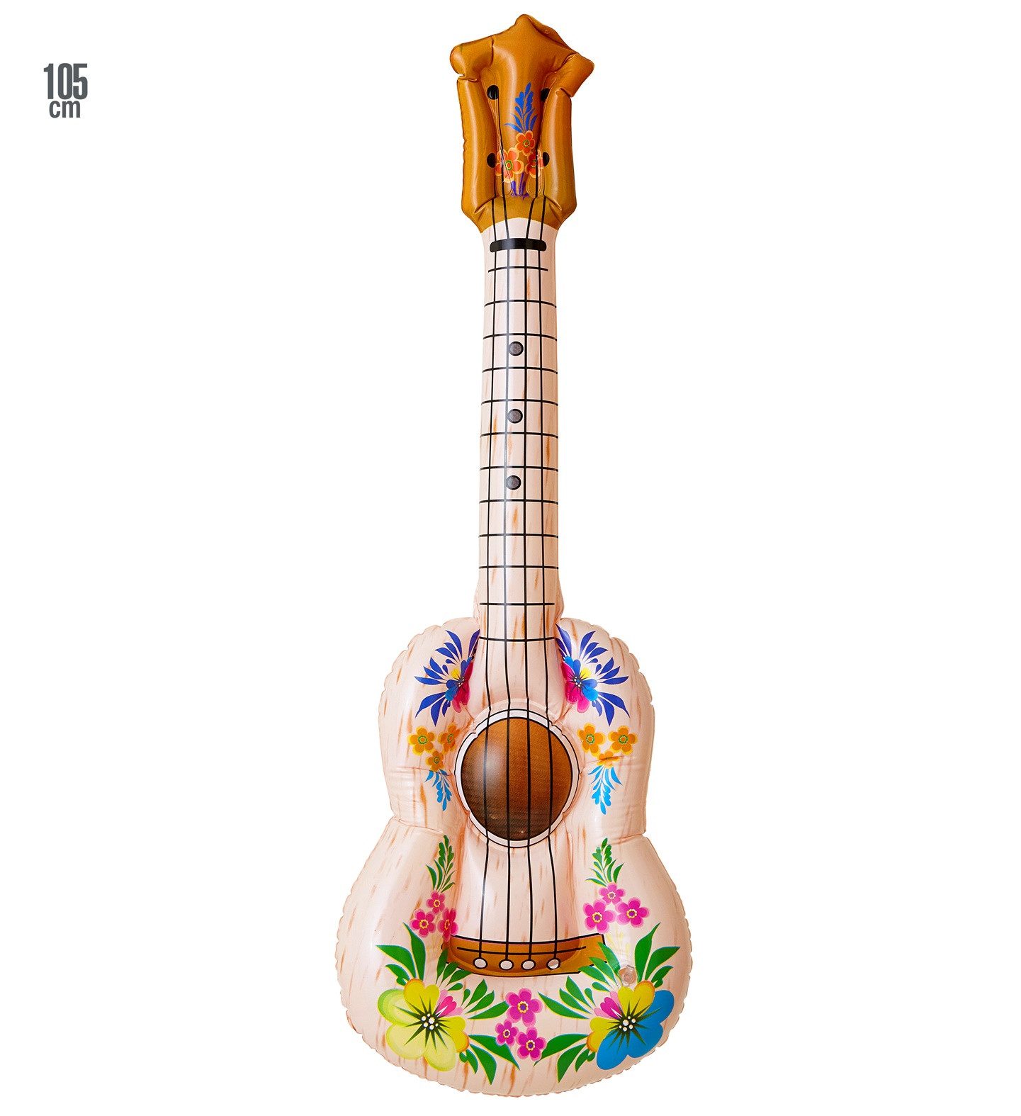Widmann S.r.l. Aufblasbares Partyzubehör Aufblasbare Hawaii Gitarre 'Hula', 105 cm