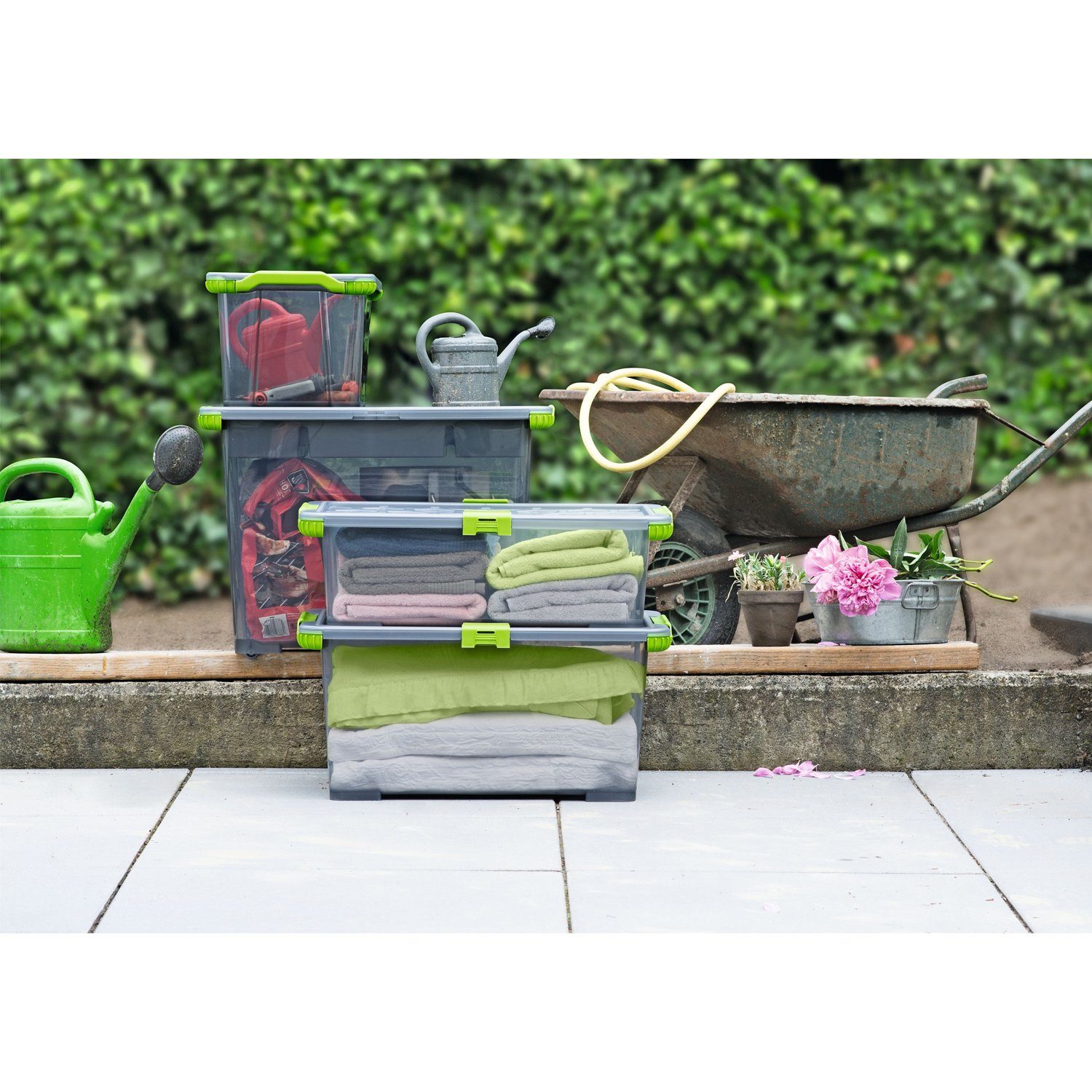 ROTHO Aufbewahrungsbox 3er Set Aufbewahrungsbox mit Deckel 65l EVO Total (A günstig online kaufen