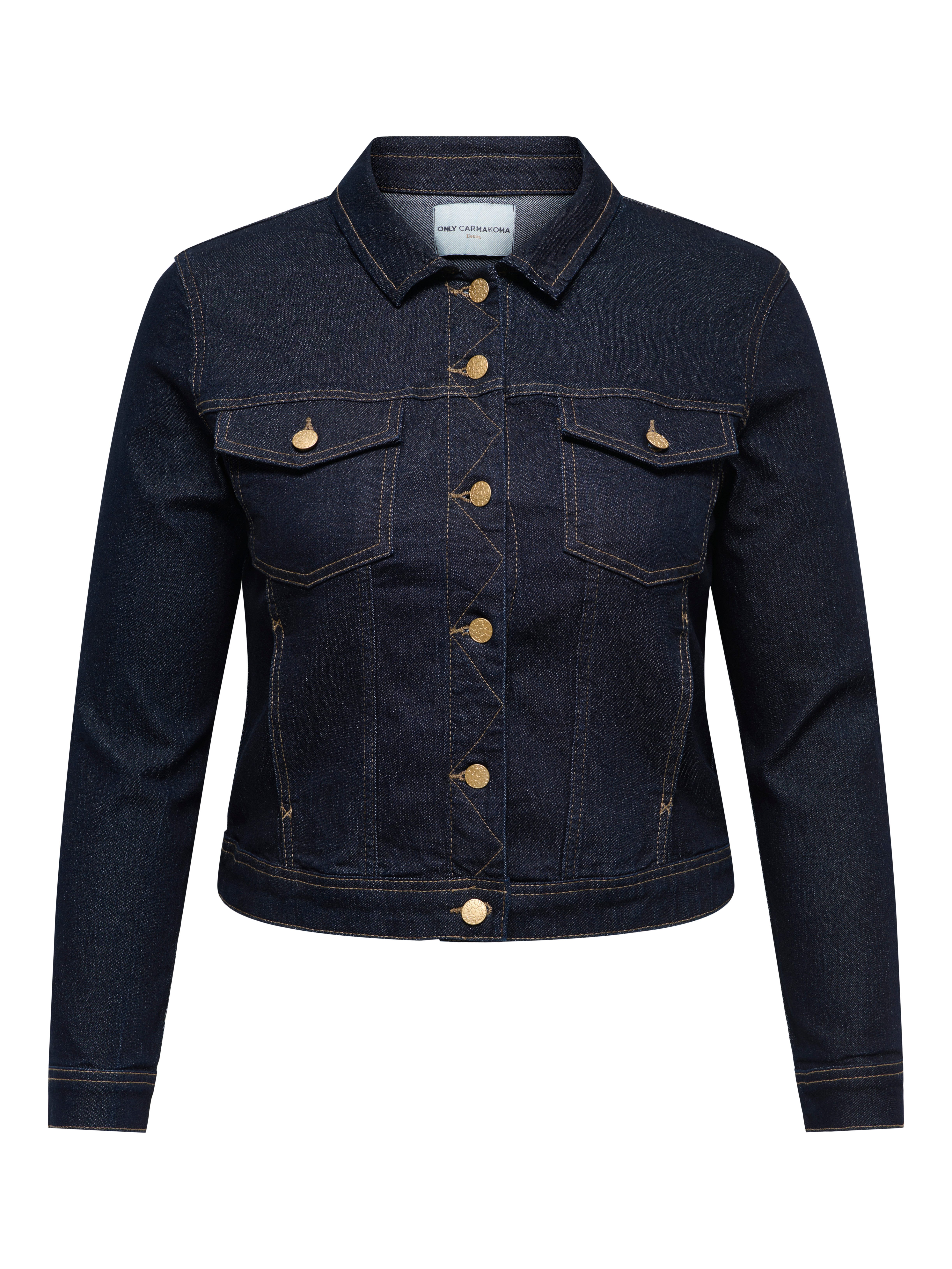 ONLY CARMAKOMA Jeansjacke CARWESPA LS RINSE JACKET DNM NOOS Baumwollmischung, Regular Fit